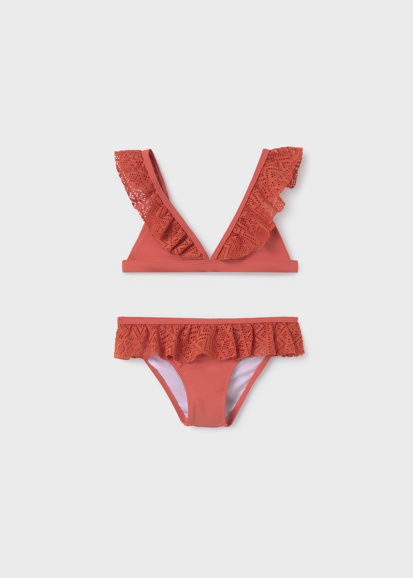 Girls ruffled bikini set