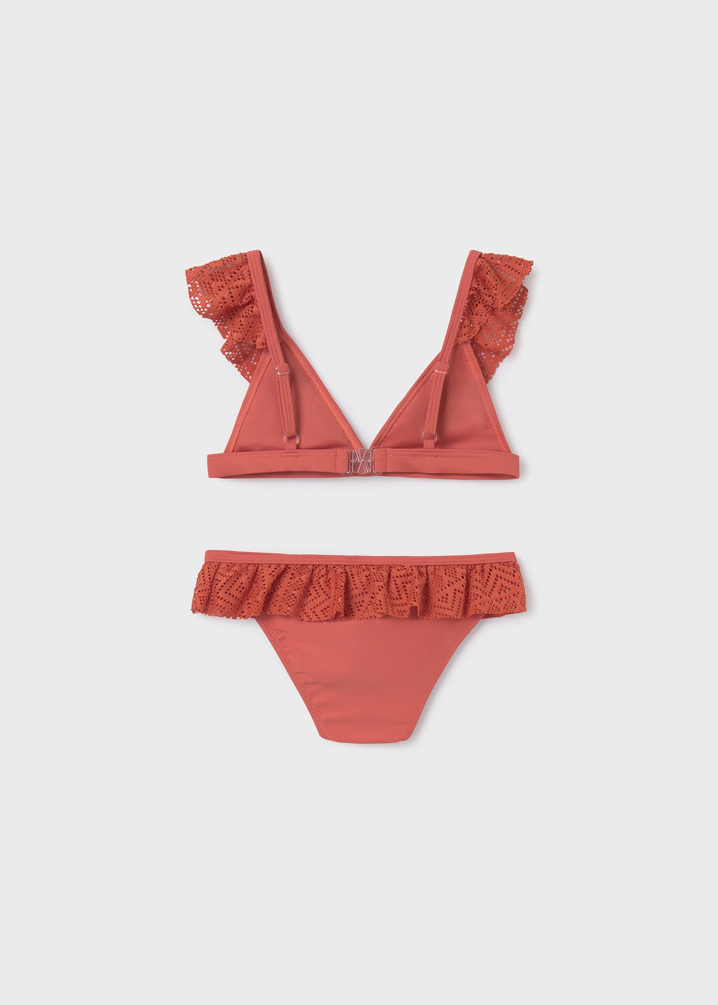 Girls ruffled bikini set