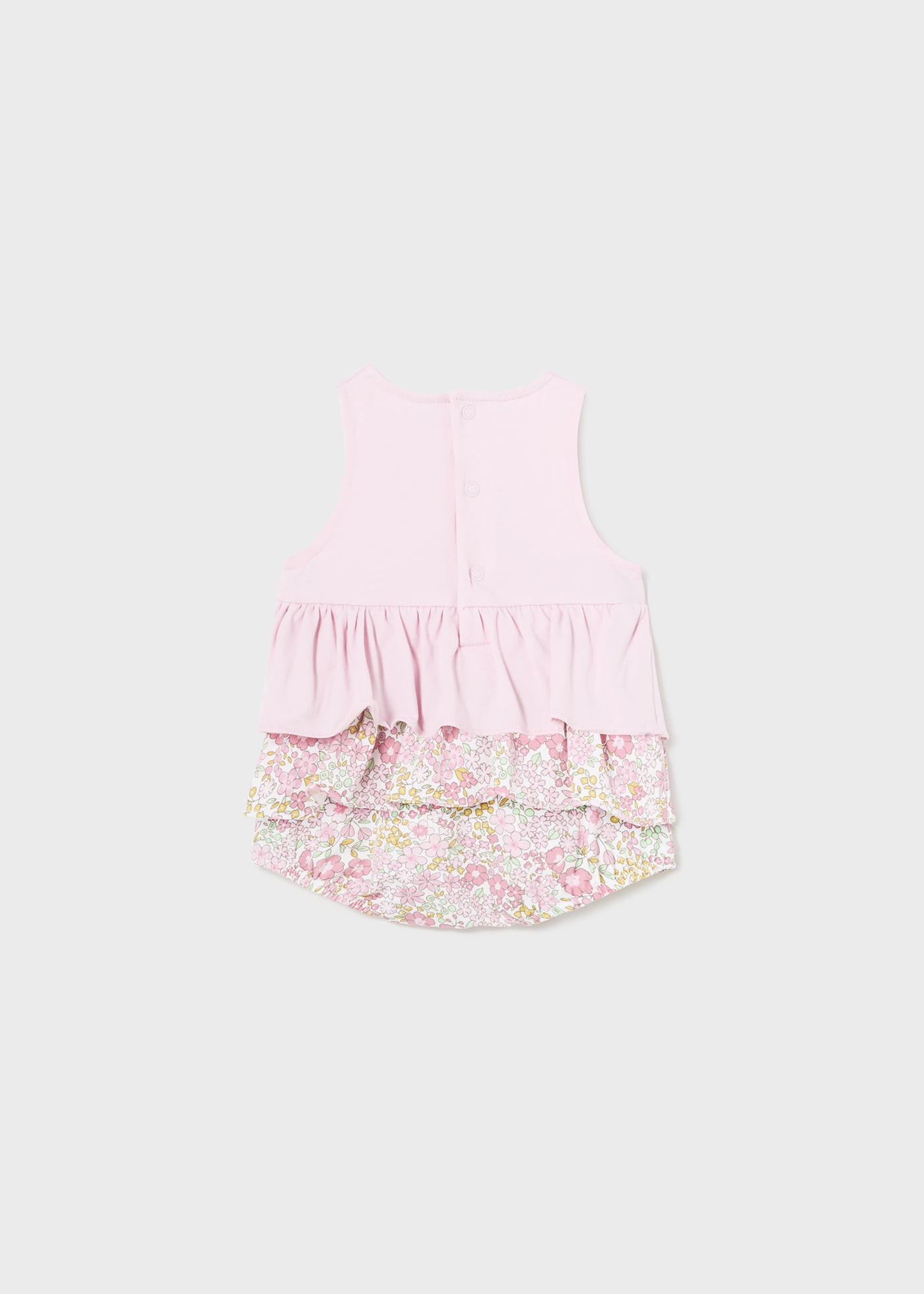 Set 2 pagliaccetti stampati Better Cotton neonata