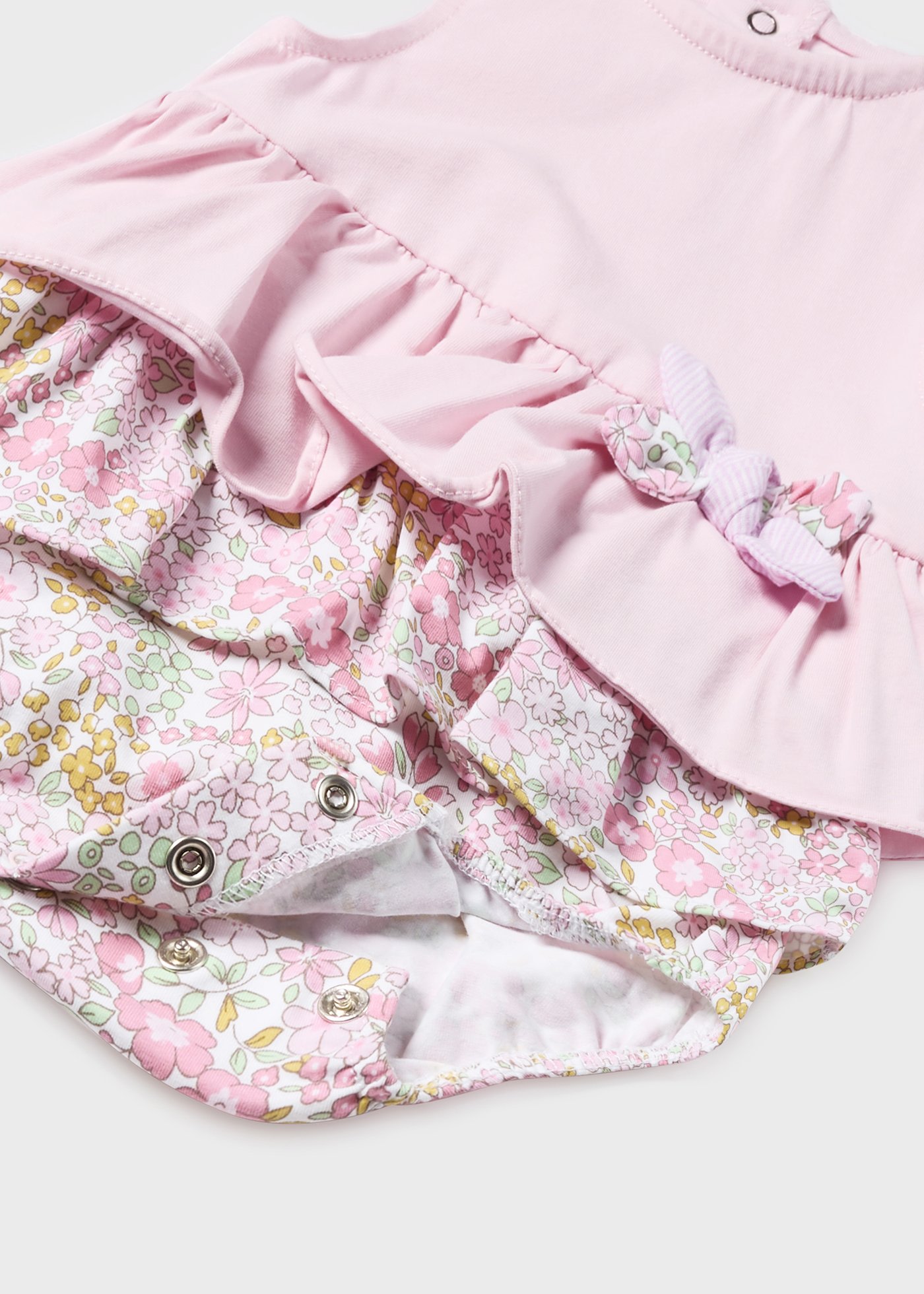 Set 2 pagliaccetti stampati Better Cotton neonata