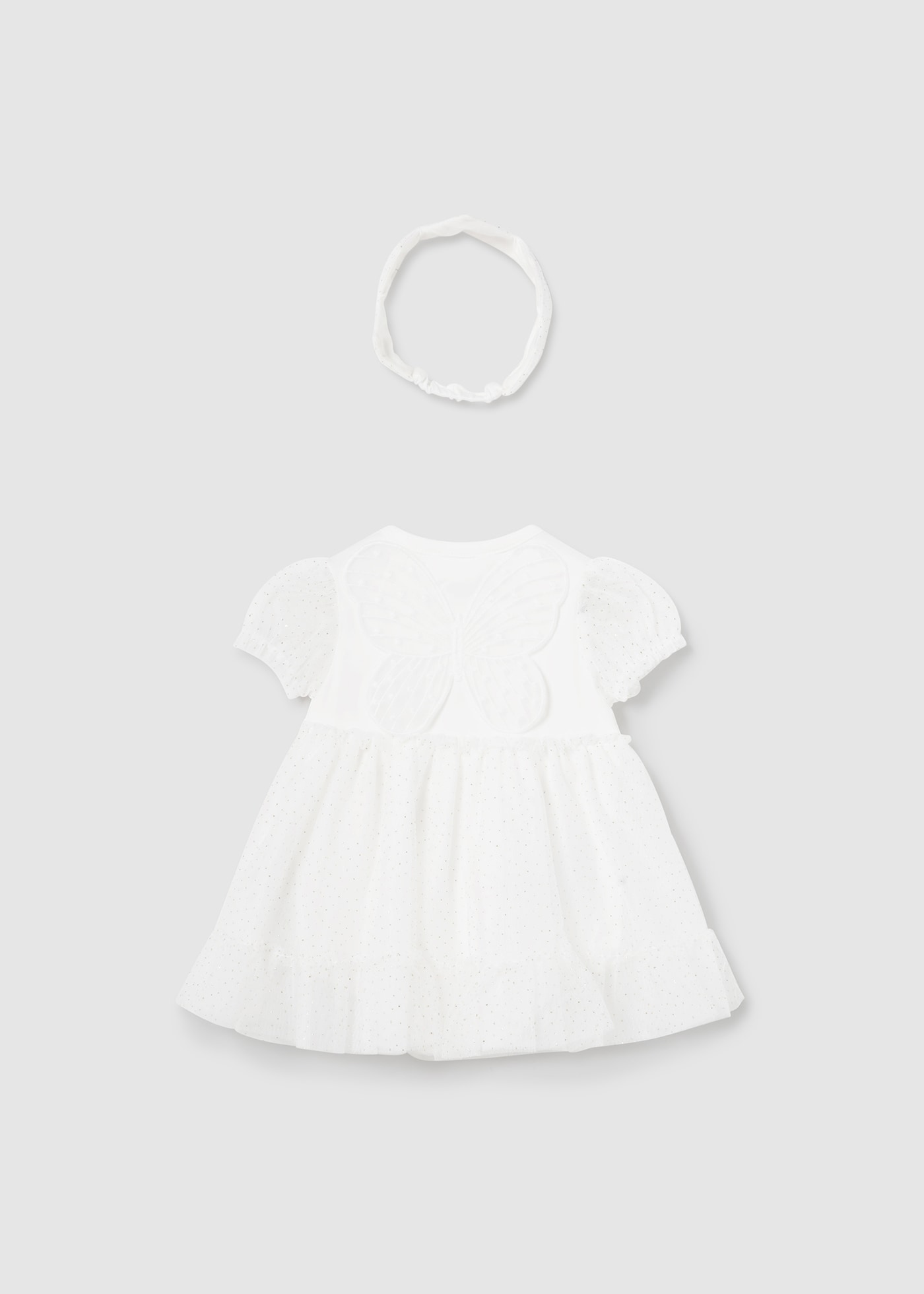 Newborn tulle romper with crown