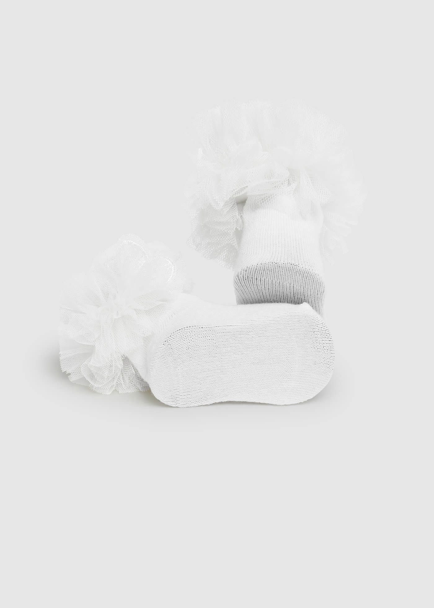 Set calcetín y diadema lazo algodón orgánico recién nacido