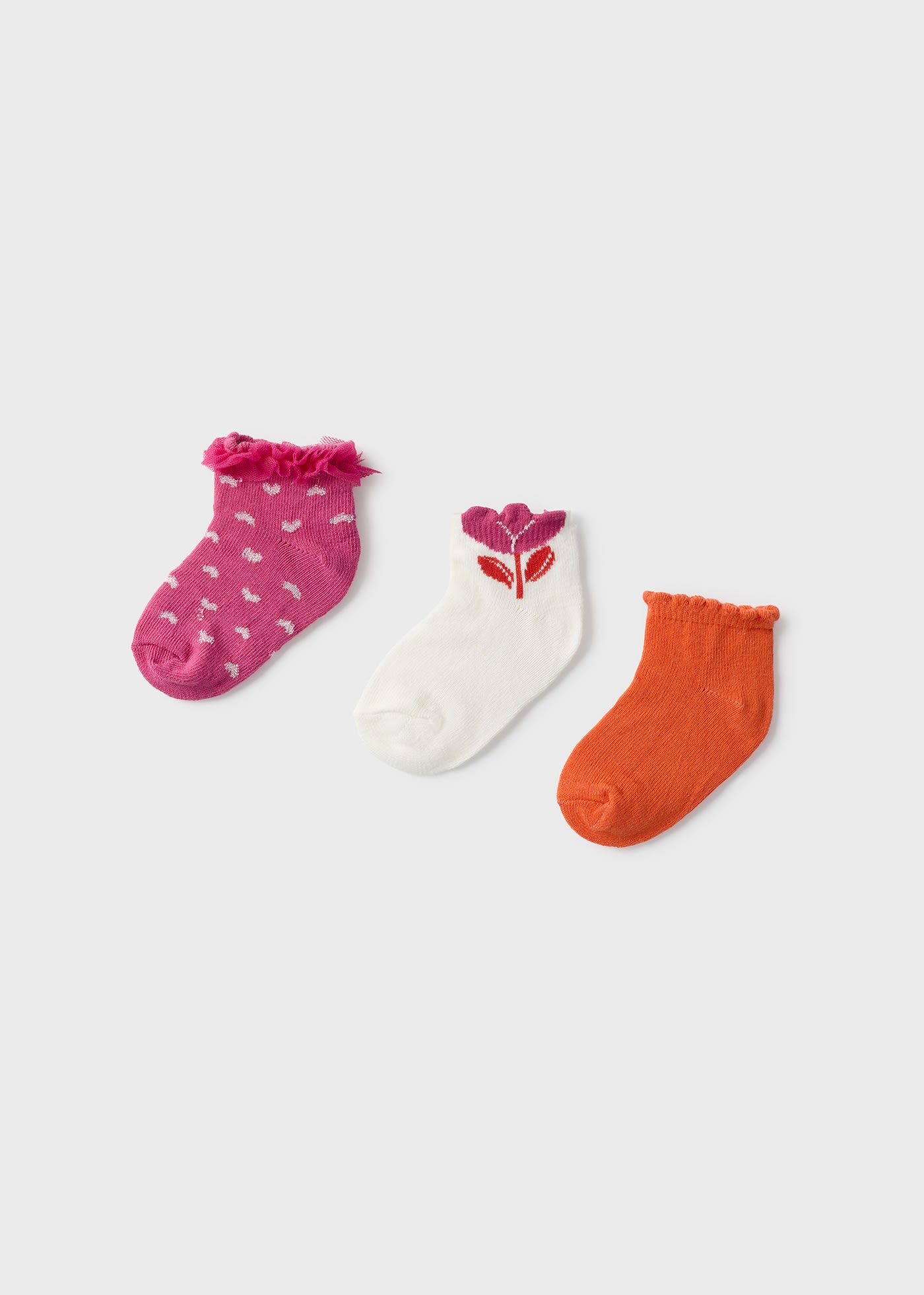 Set 3 chaussettes en coton organique bébé