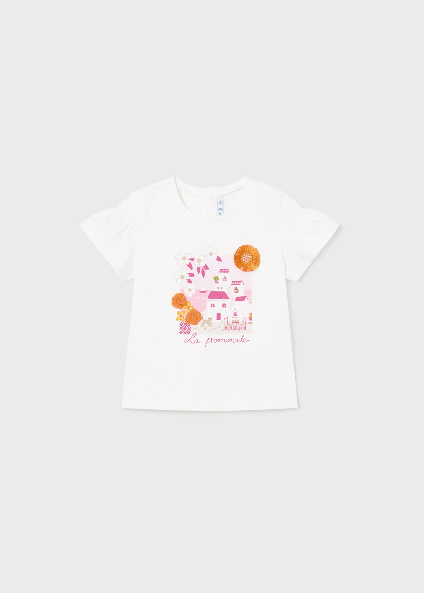 Тениска с апликации Better Cotton за бебе
