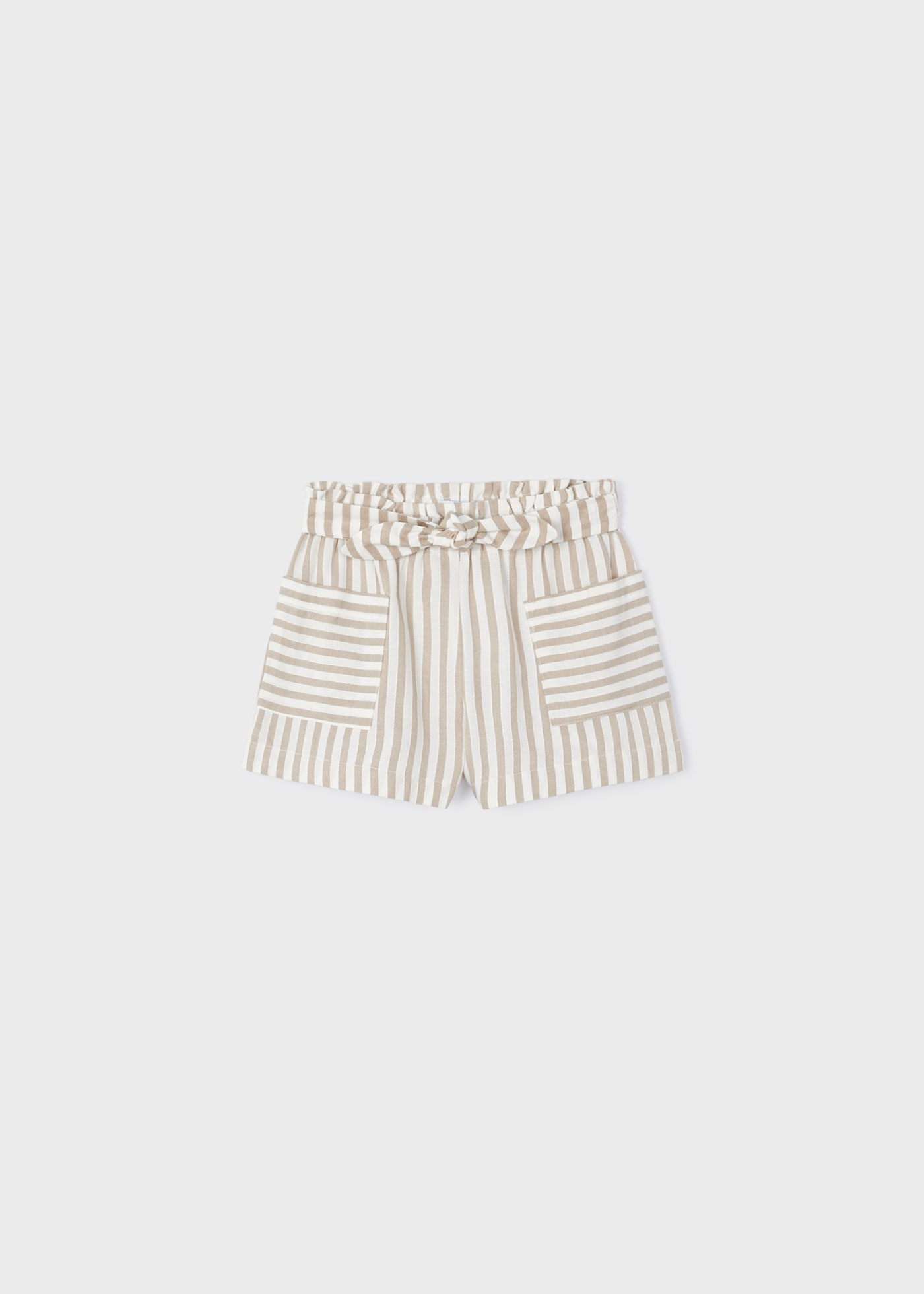 Girls striped paperbag shorts