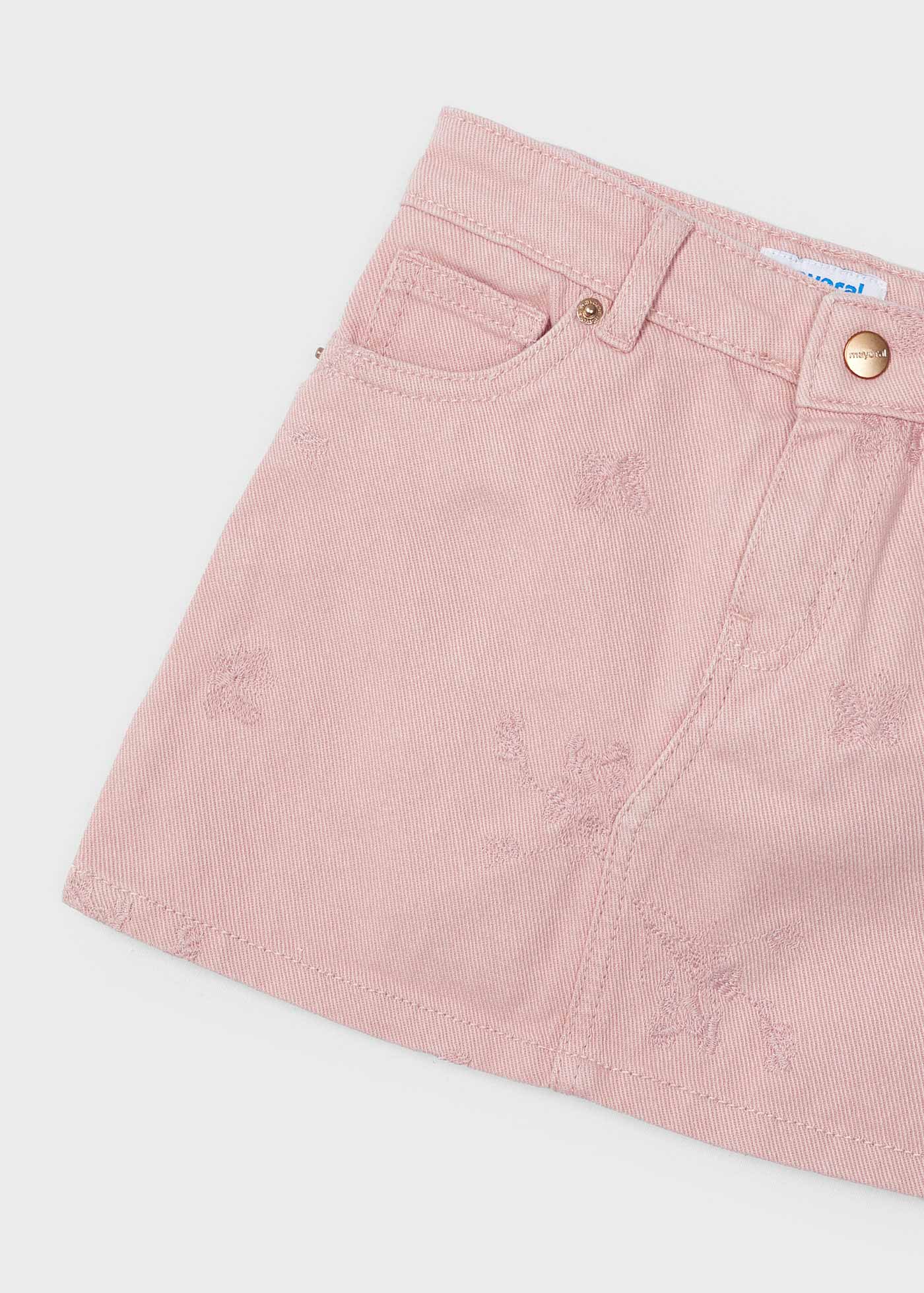 Girl Embroidered Twill Skirt