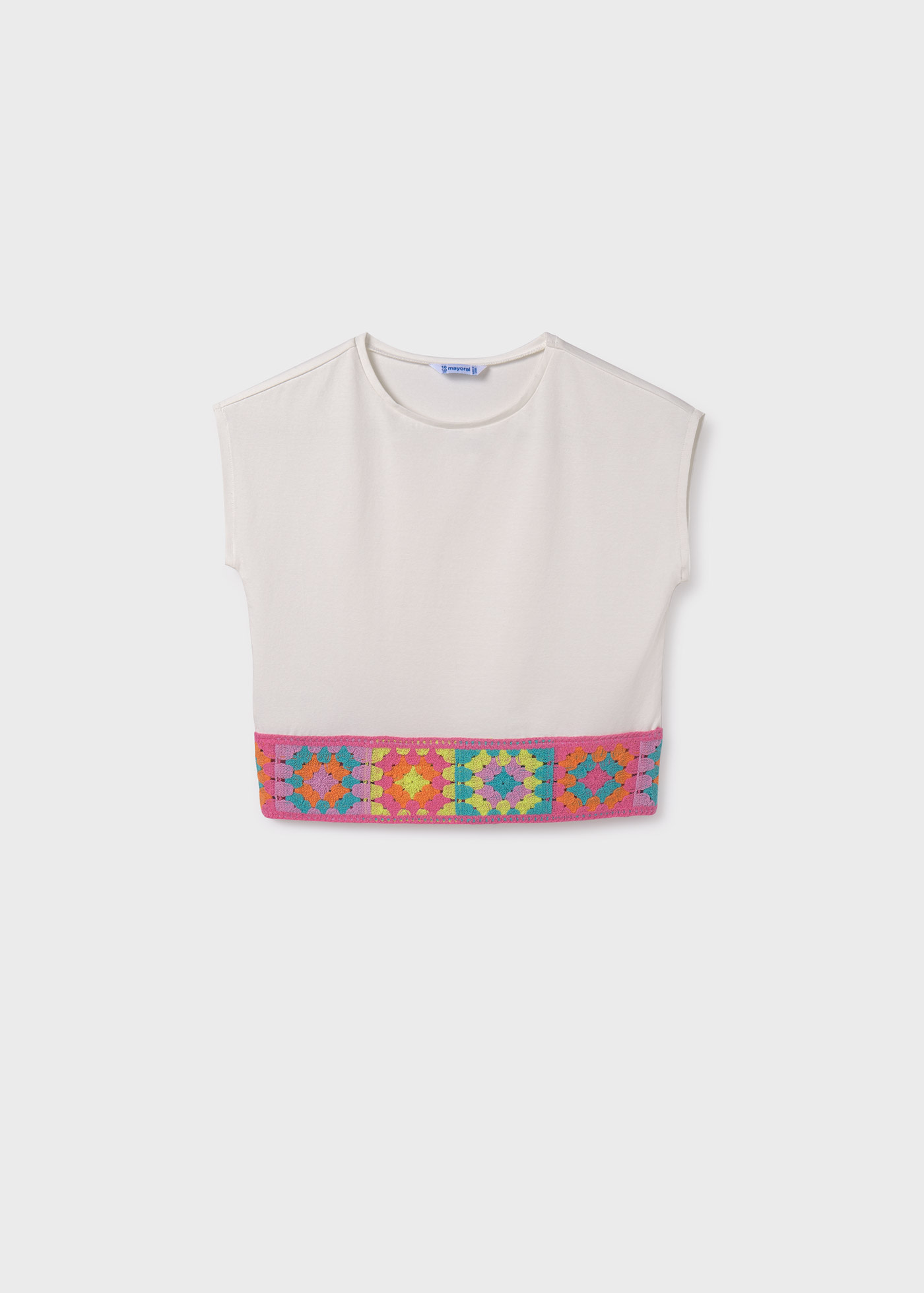 Тениска с ръкав crochet Better Cotton за момиче