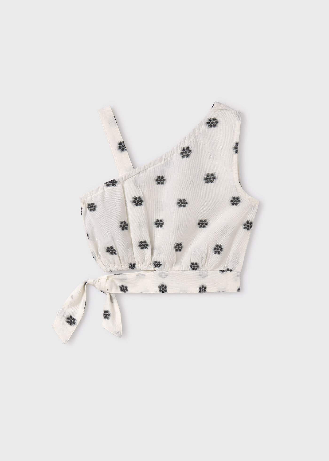 Girl Asymmetric jacquard Top