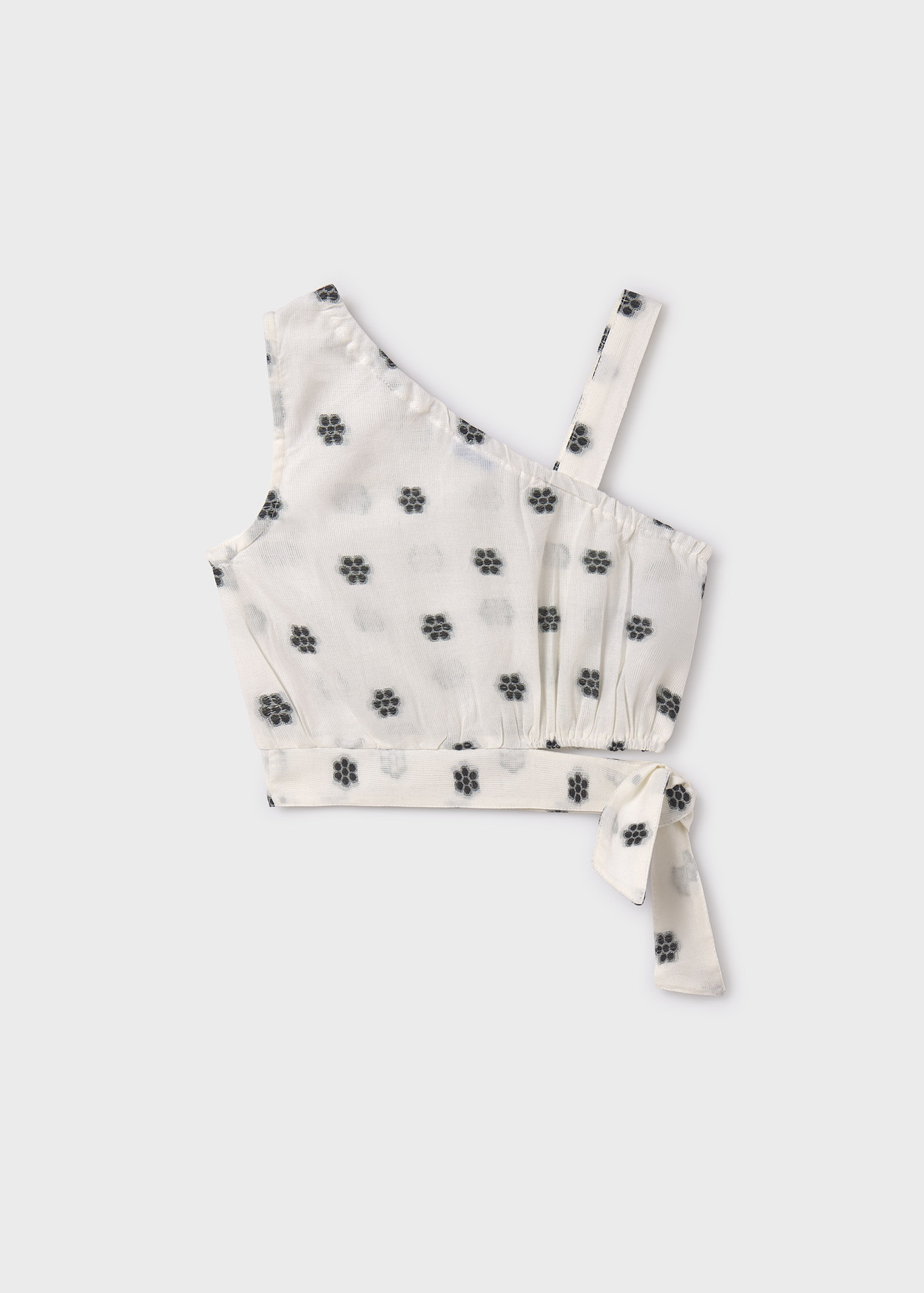 Girl Asymmetric jacquard Top