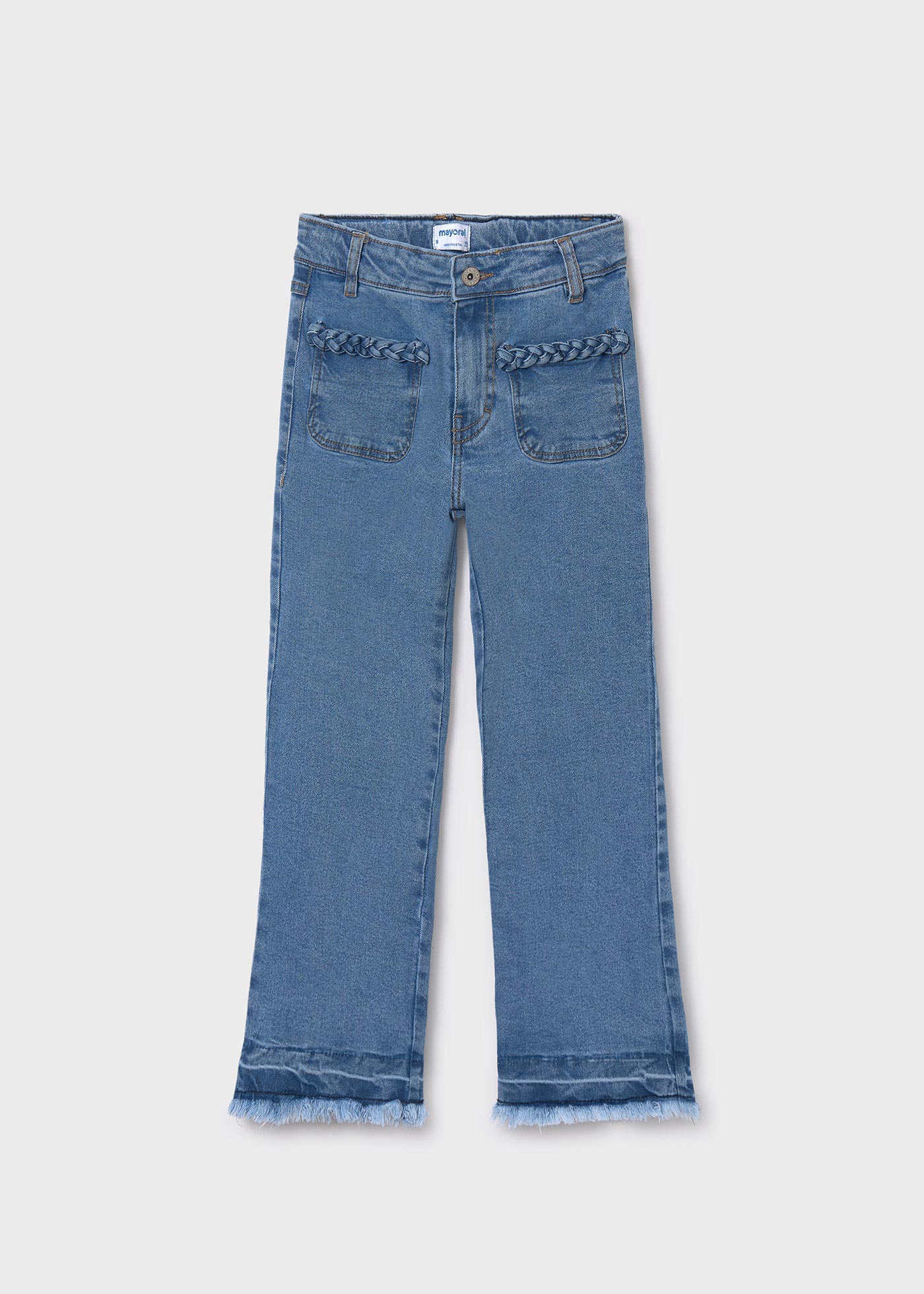Spodnie jeansowe z wysokim stanem Better Cotton dla dziewczynki