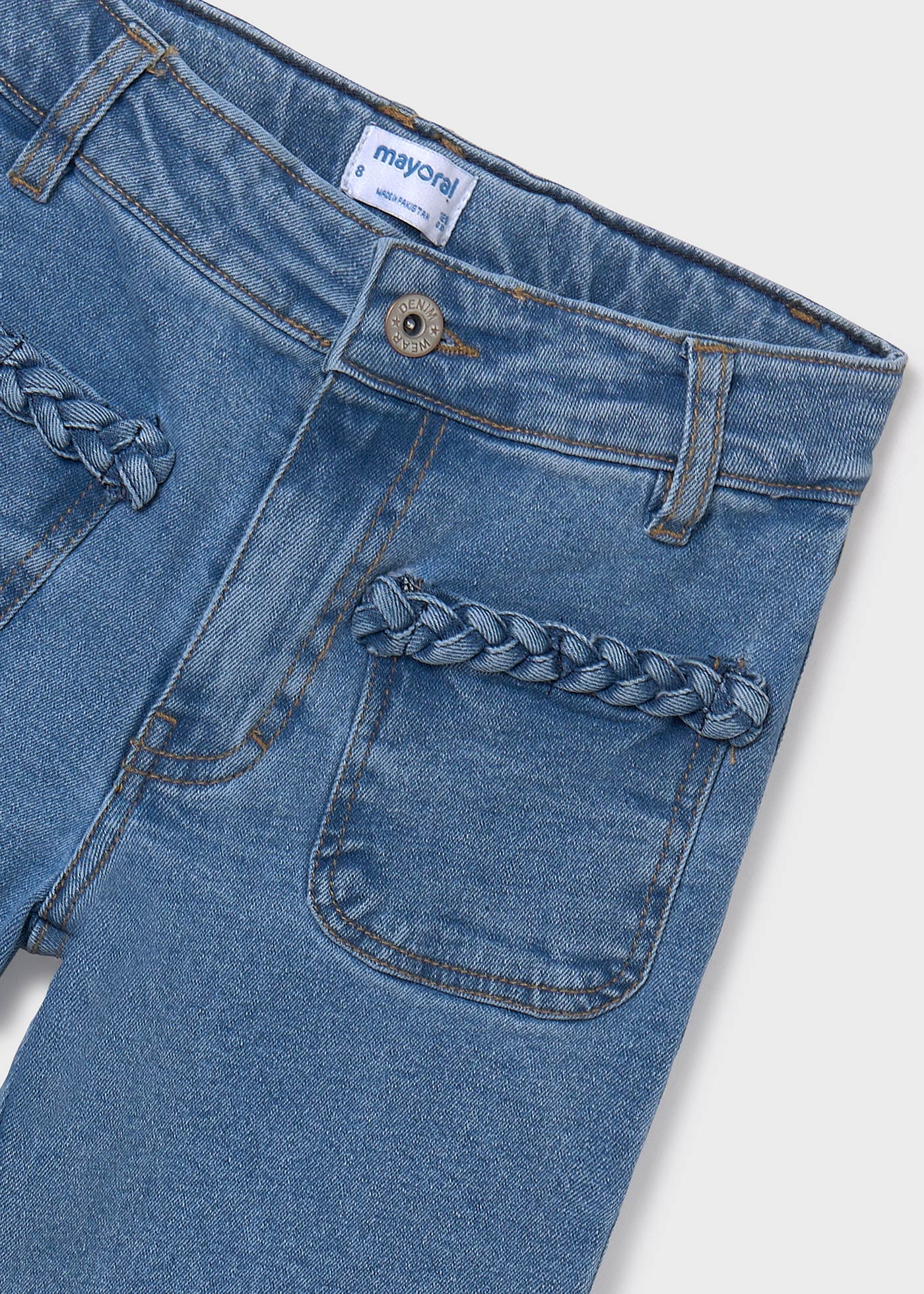 Pantalone jeans vita alta Better Cotton ragazza