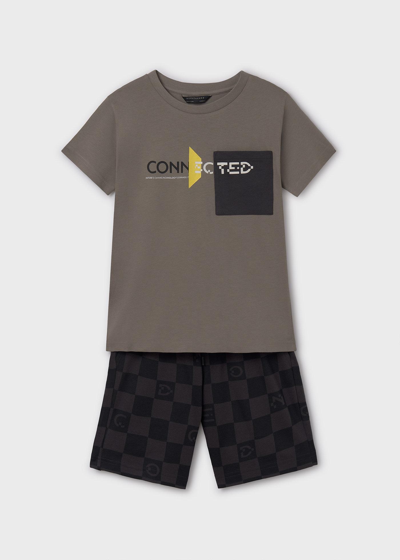 Boys 2-piece set checkered shorts Better Cotton