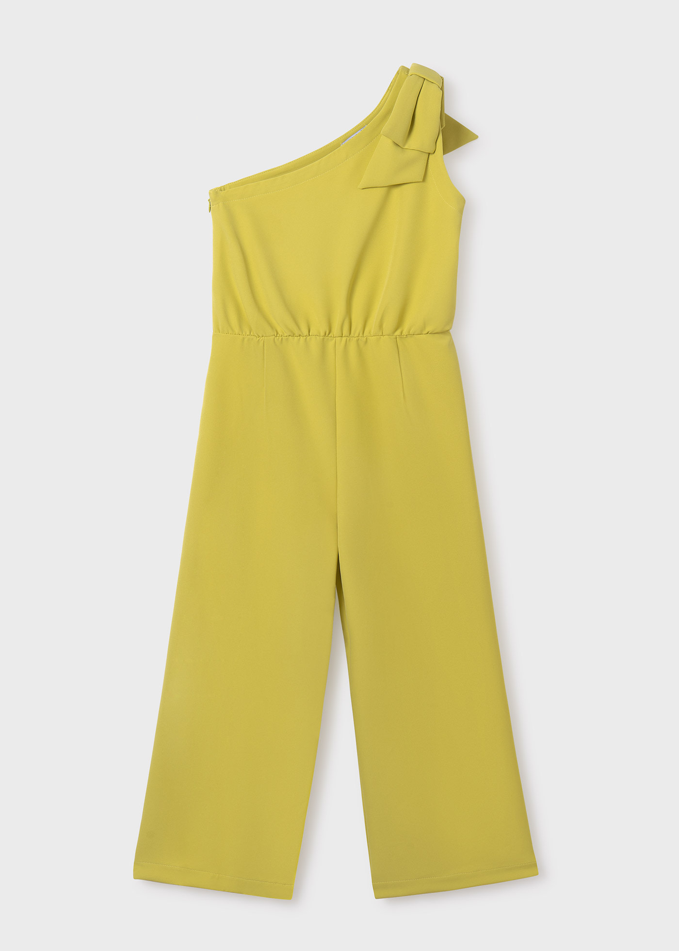 Girls asymmetrical crepe jumpsuit