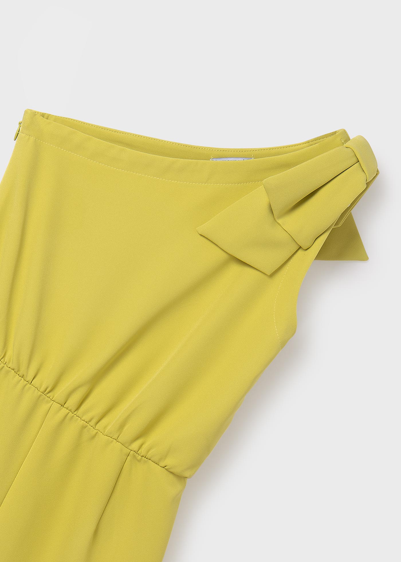 Girls asymmetrical crepe jumpsuit