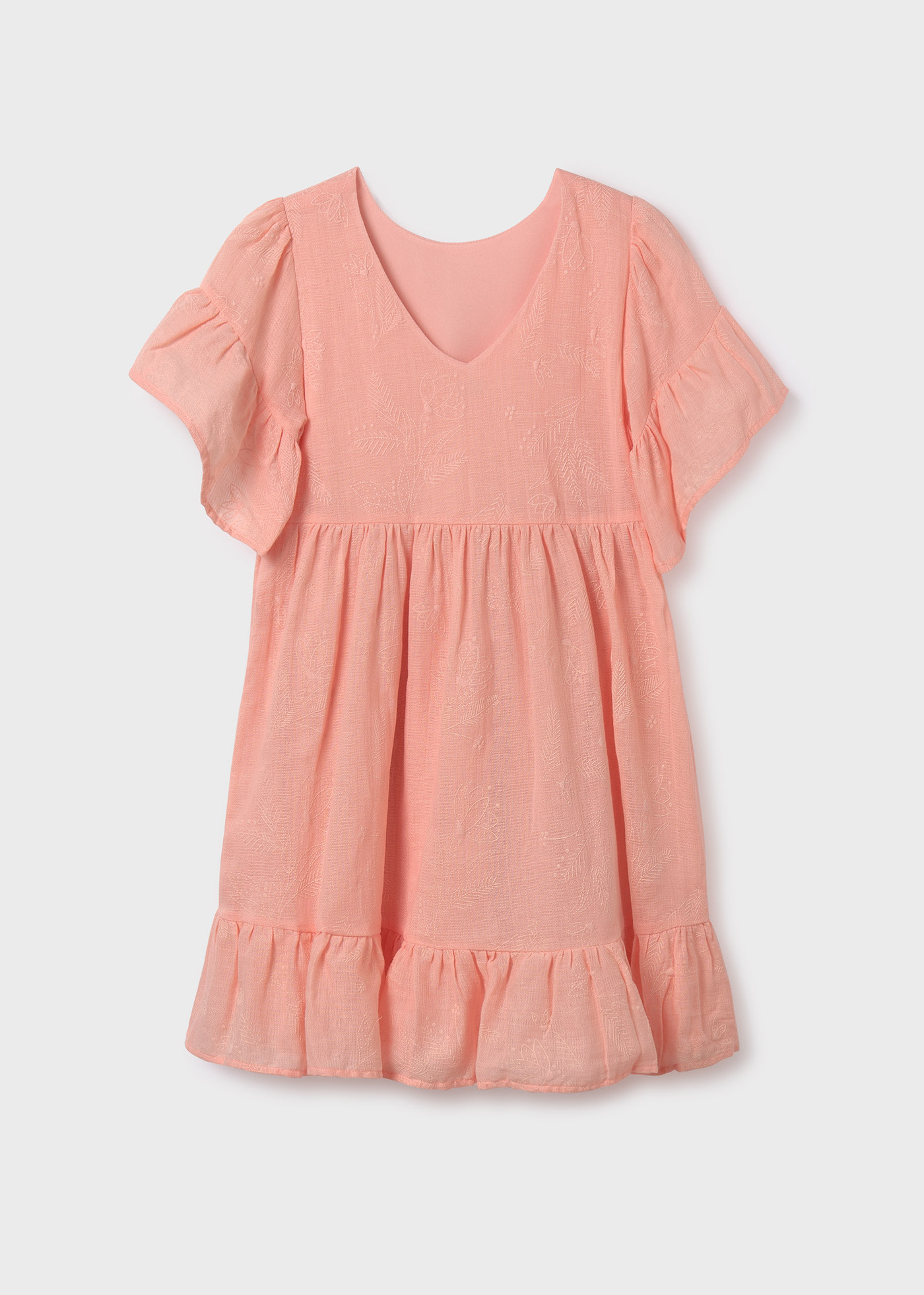 Girls embossed embroidery dress