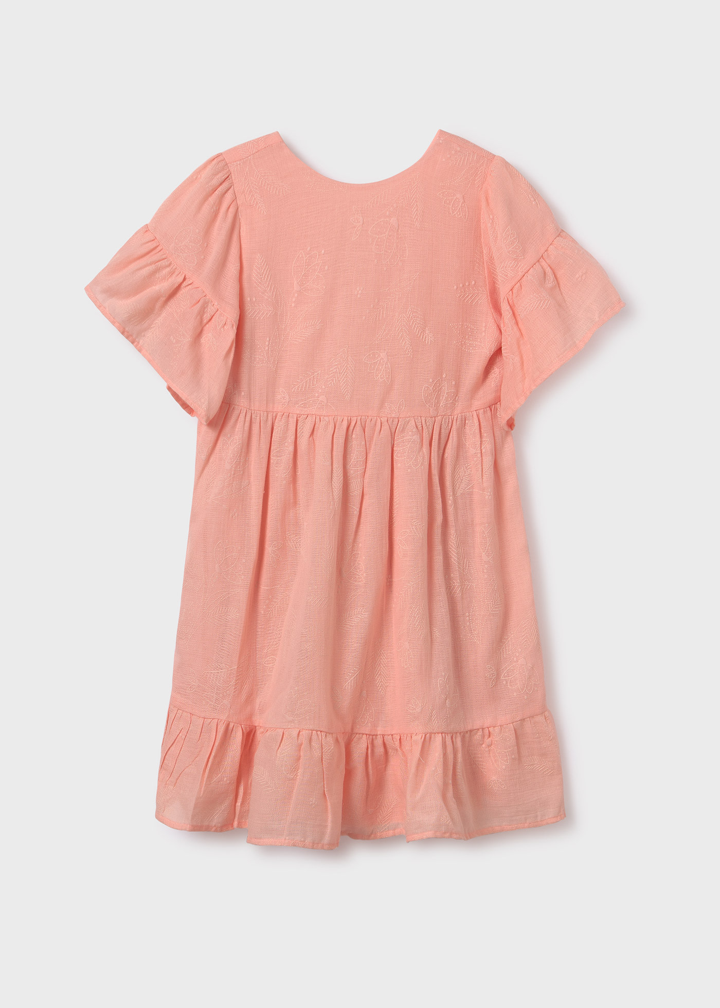 Girls embossed embroidery dress