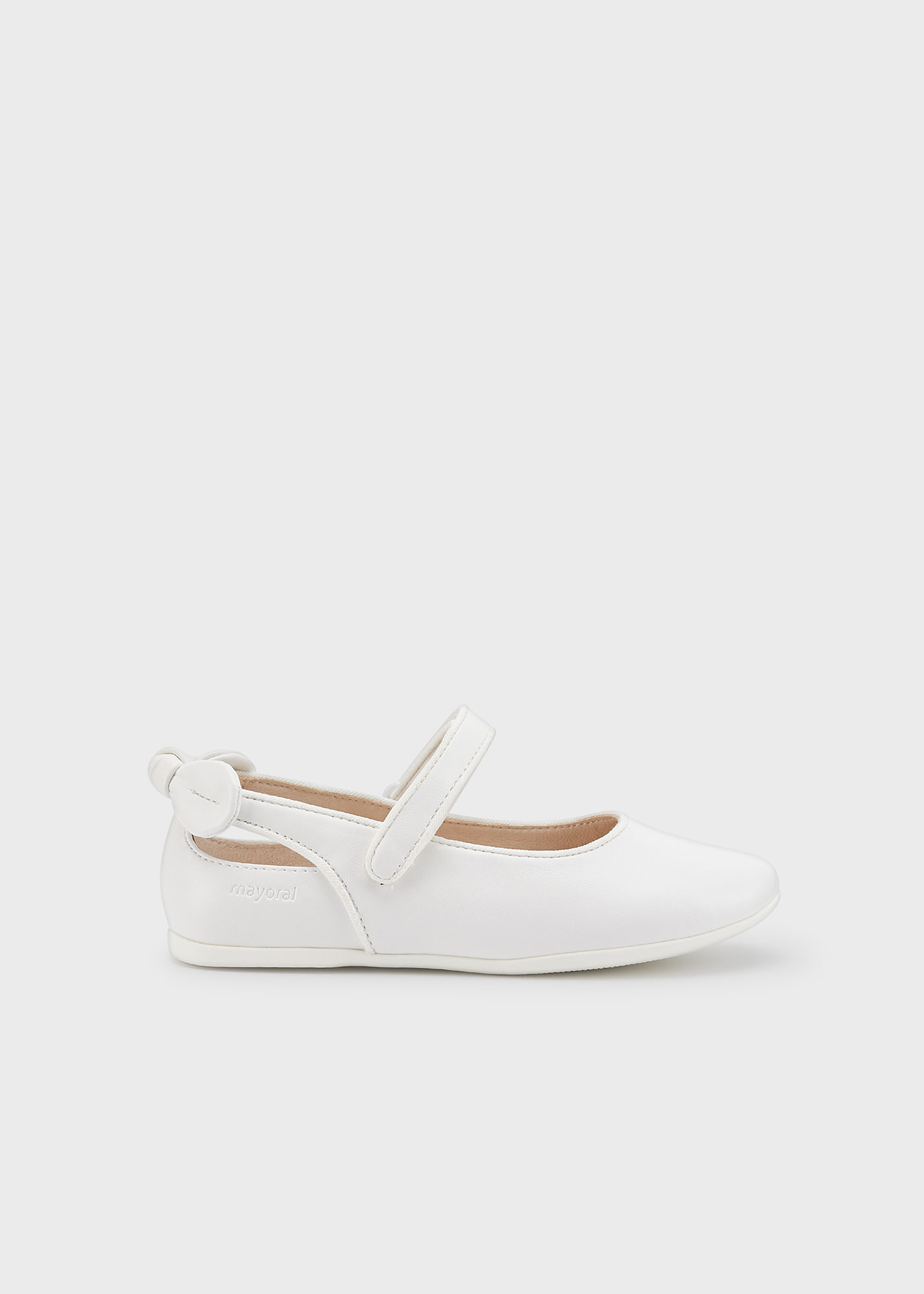 Girl Mary Janes with Bow Sustainable Leather