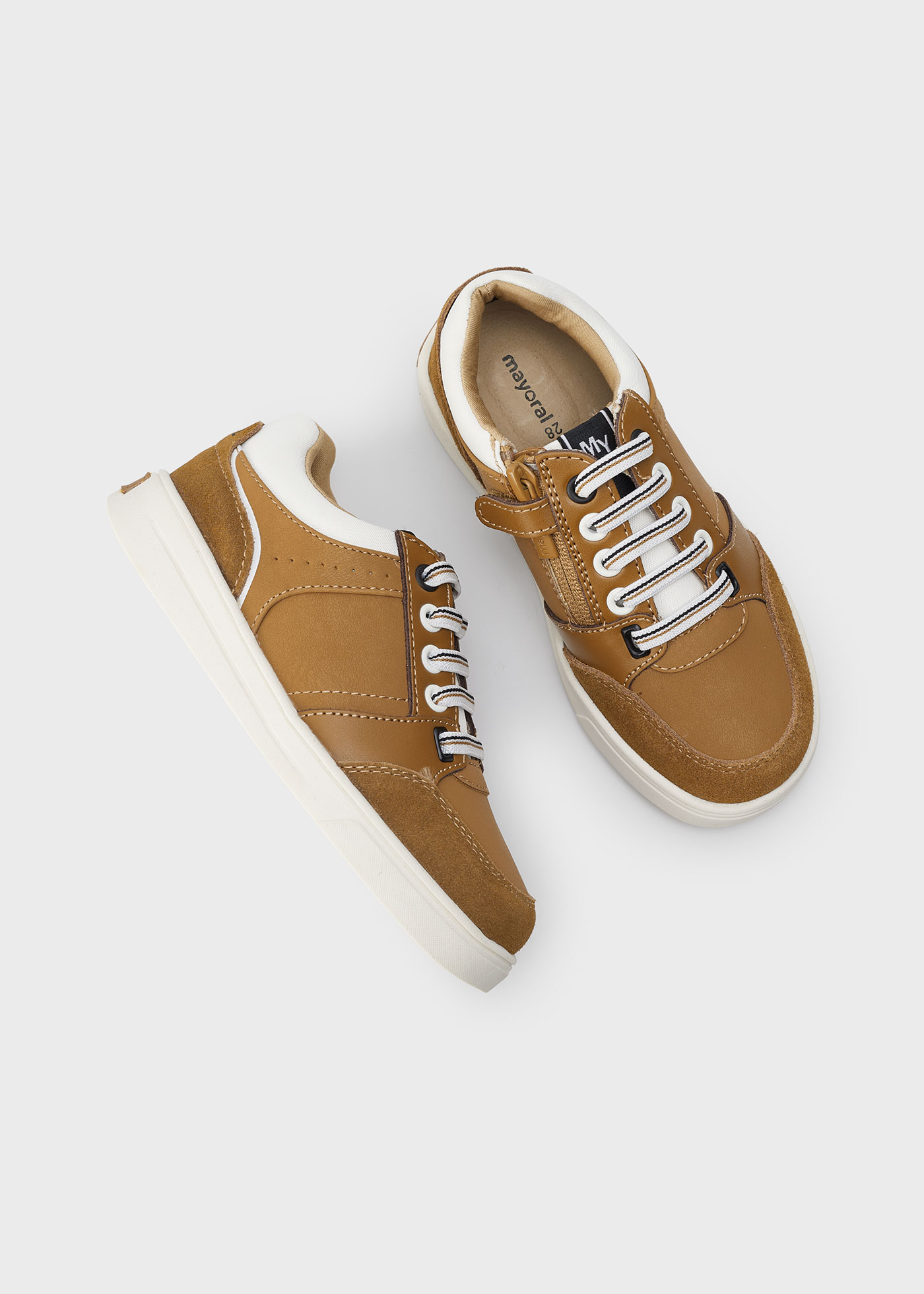 Boys casual sneakers sustainable leather