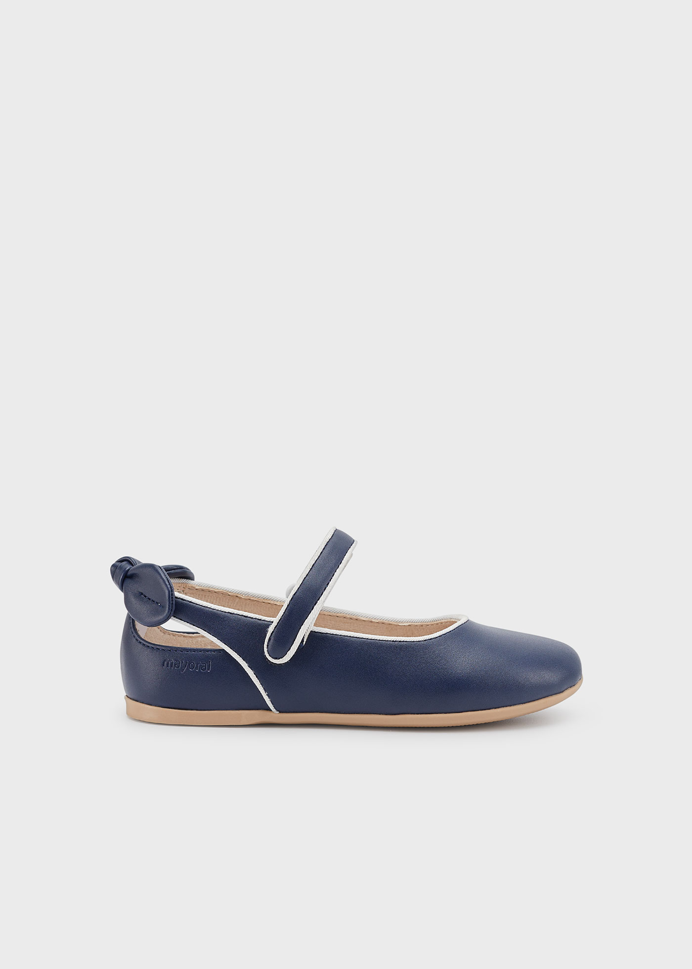 Girls bow mary jane sustainable leather
