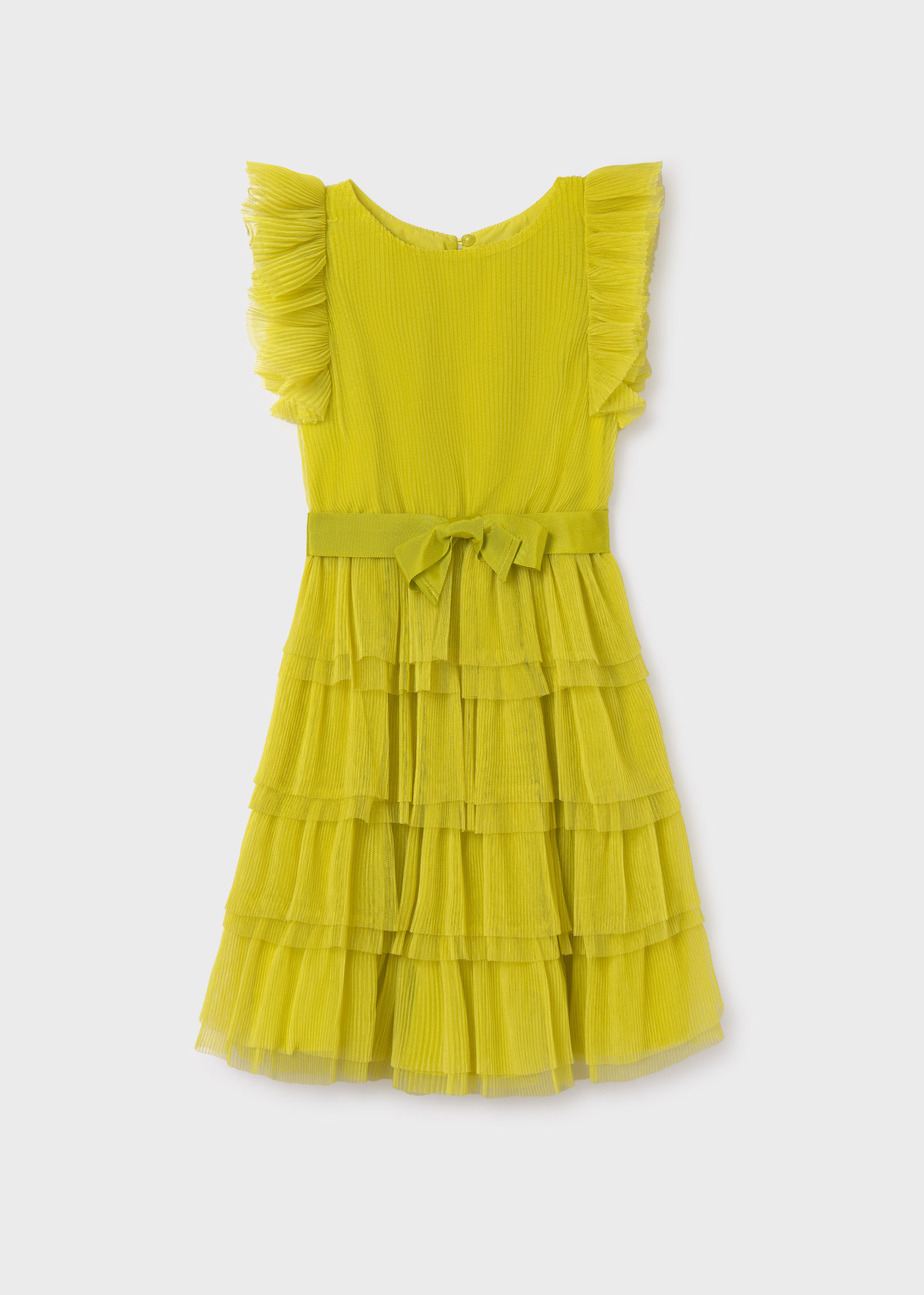 Rochie volan tul fata