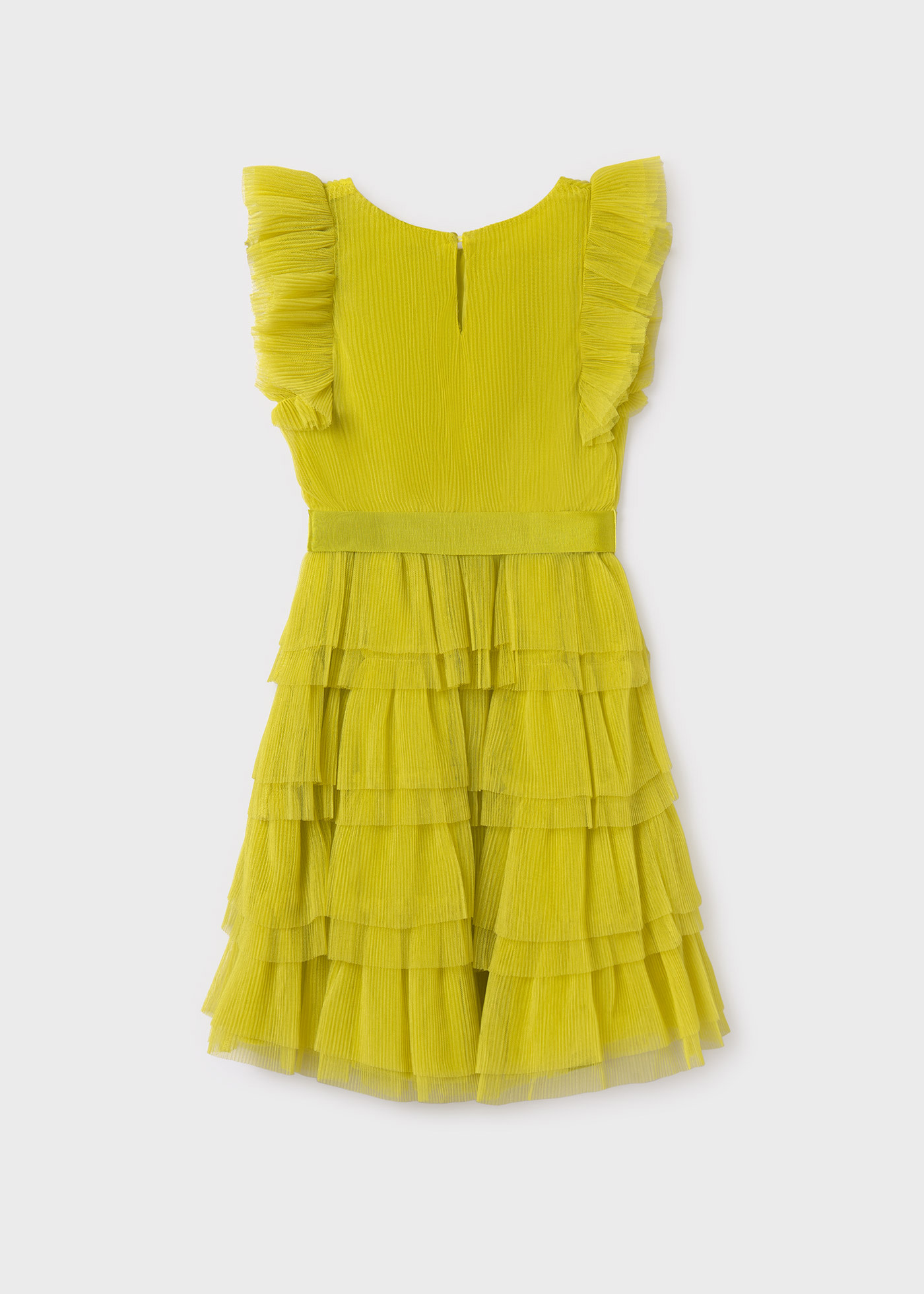 Rochie volan tul fata