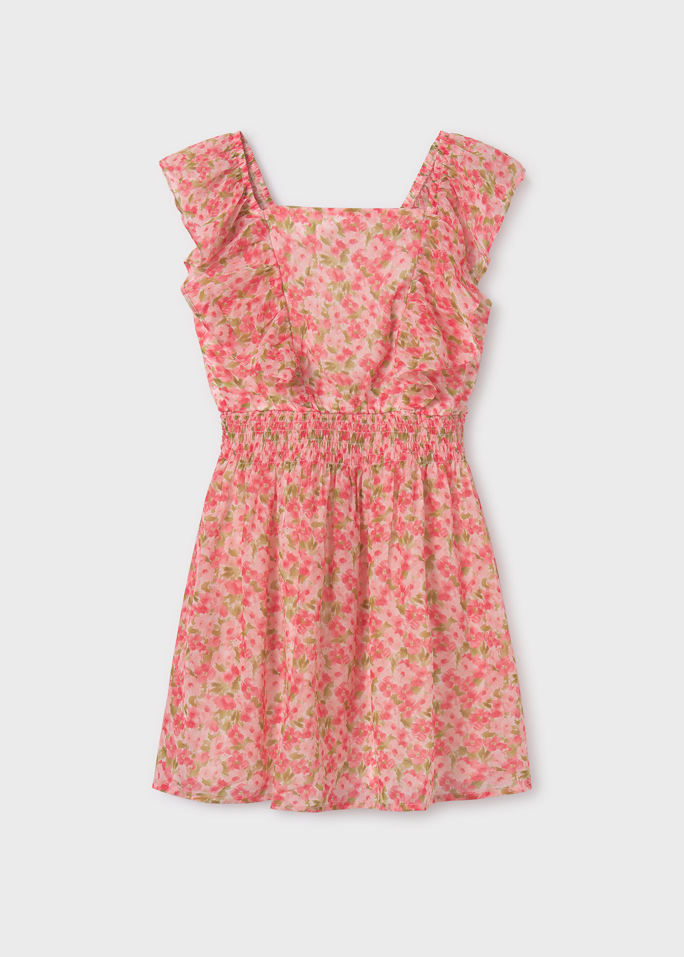 Robe fleurs en bamboula fille