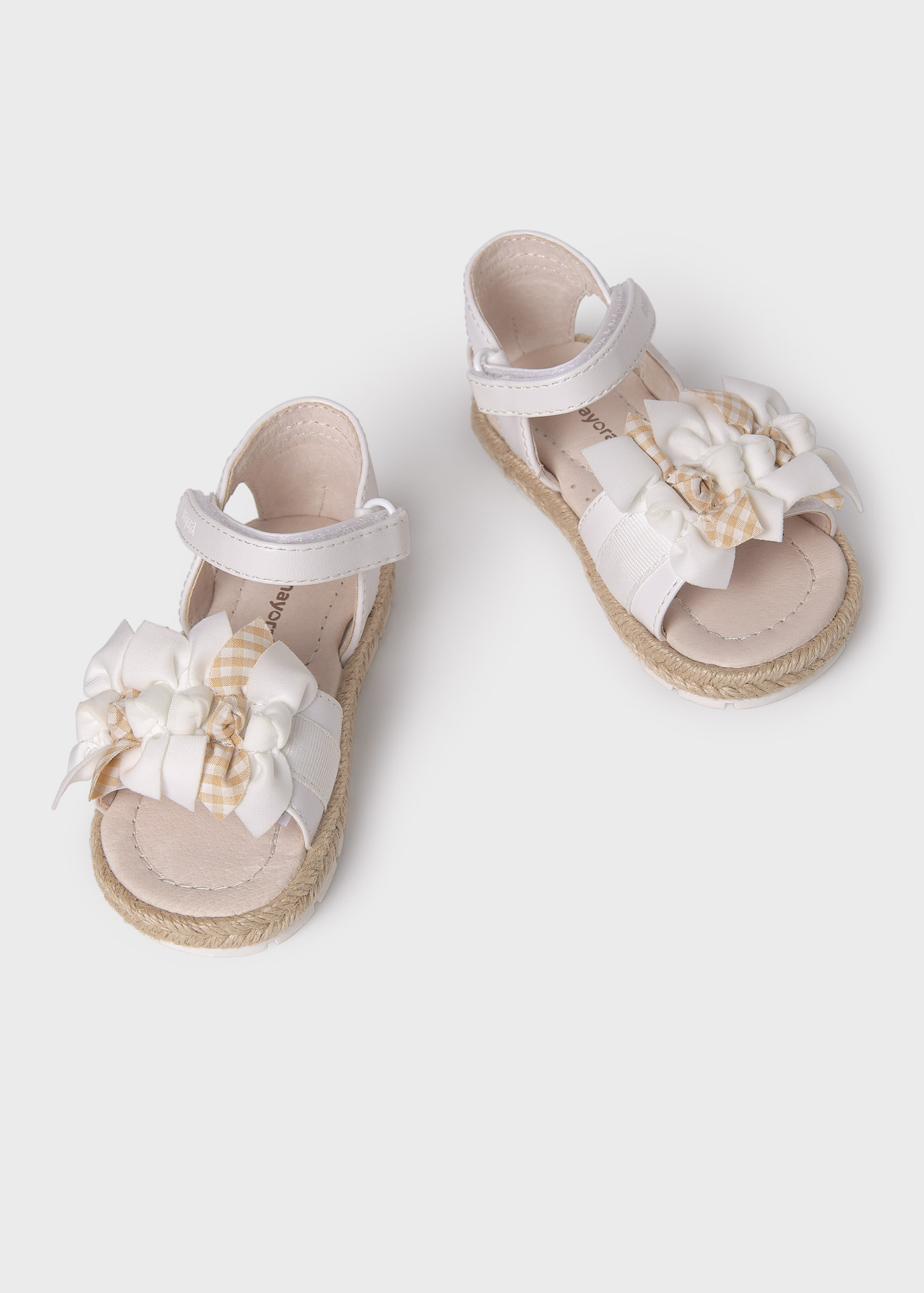 Sandales en jute semelle intérieure en cuir durable bébé