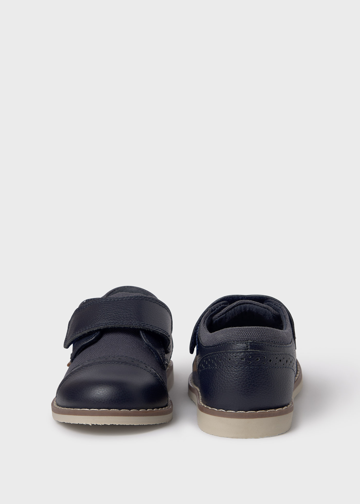 Schuhe Oxford kombiniert Leder Jungen