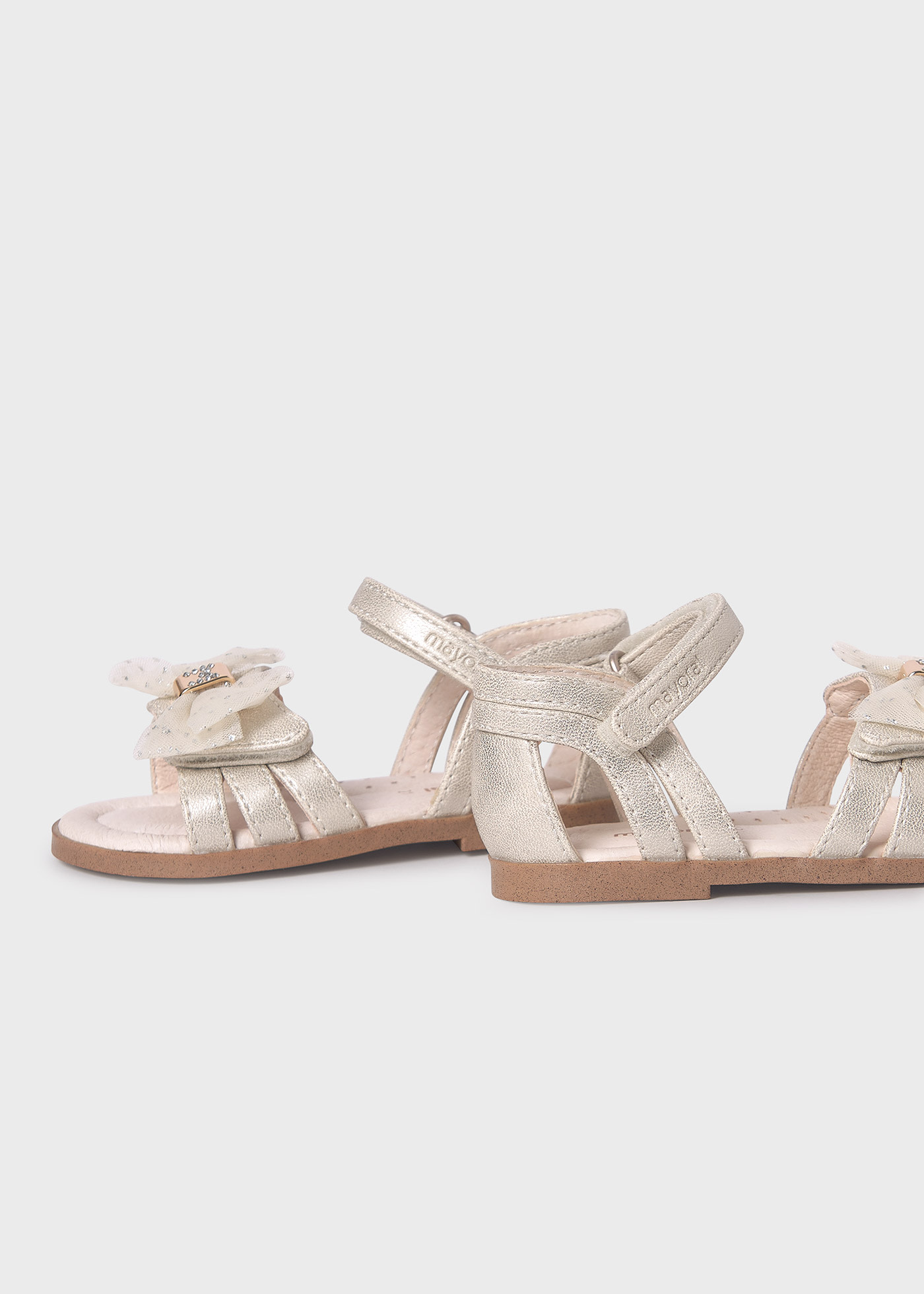 Baby Sandals with Bow Sustainable Leather