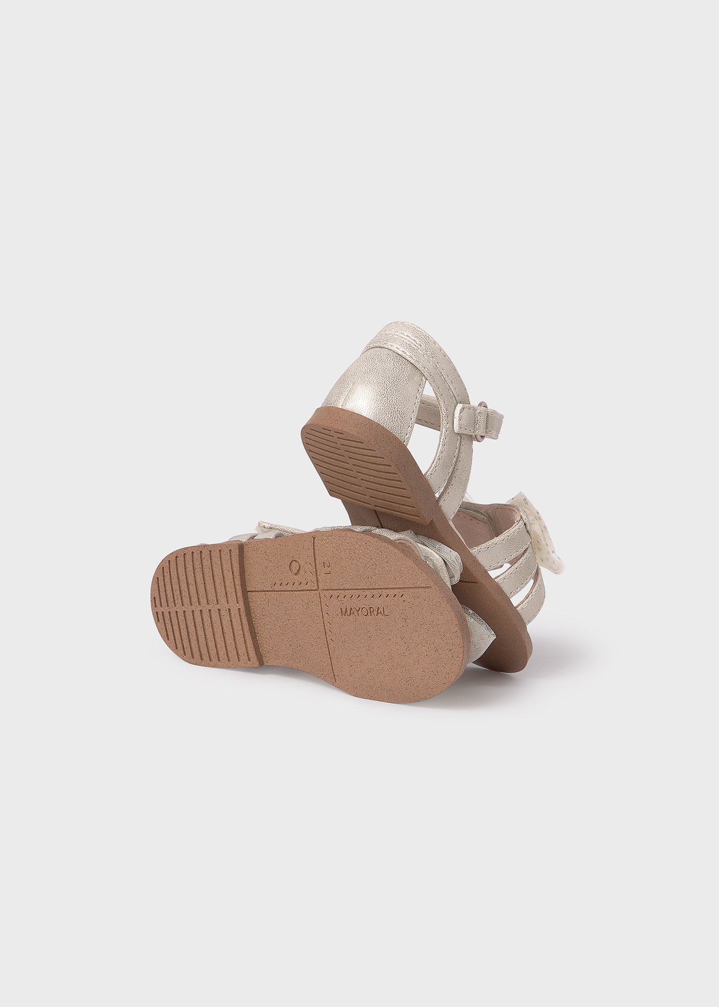 Baby Sandals with Bow Sustainable Leather