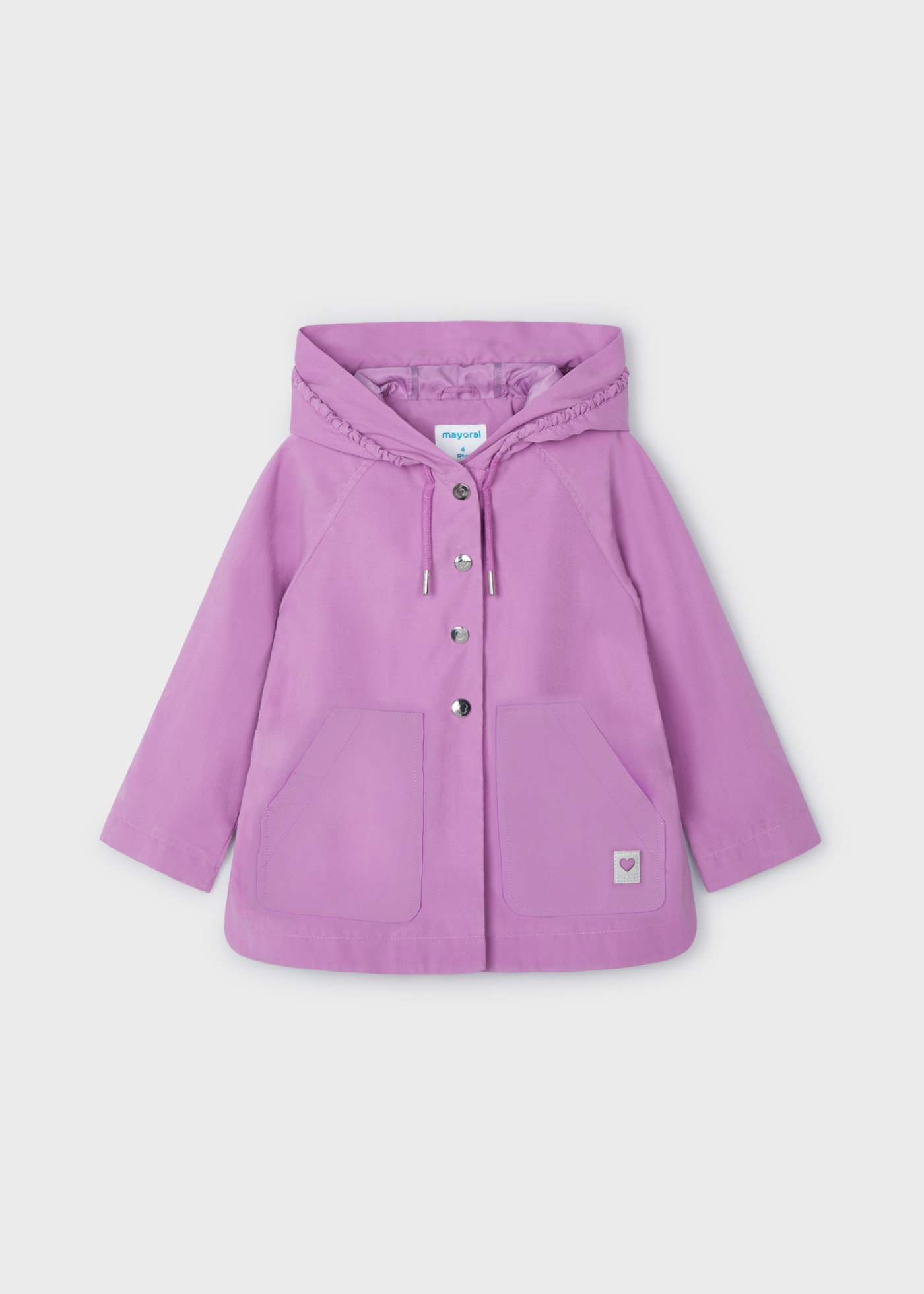 Girls hooded windbreaker jacket