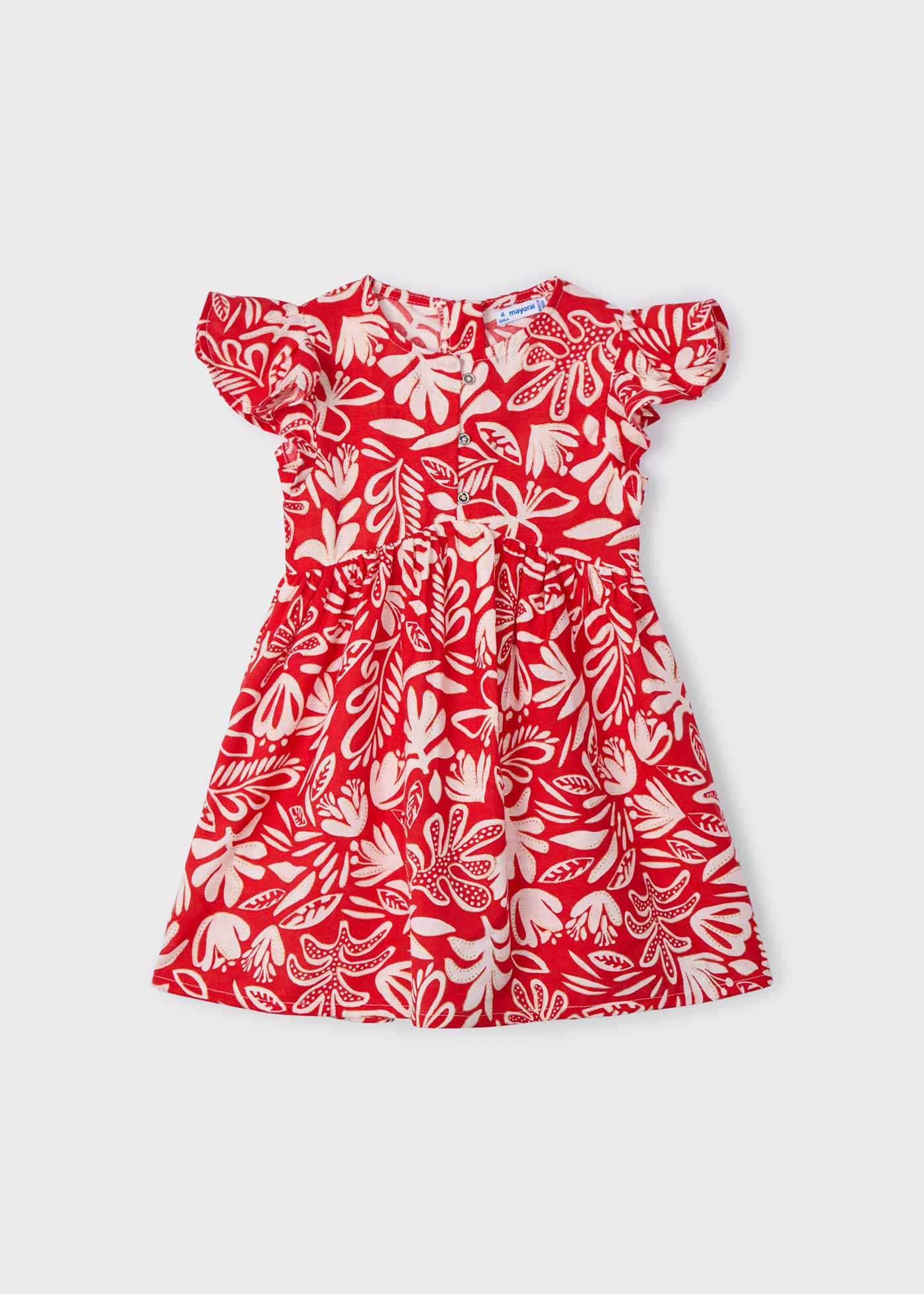 Girl Tropical Print Dress