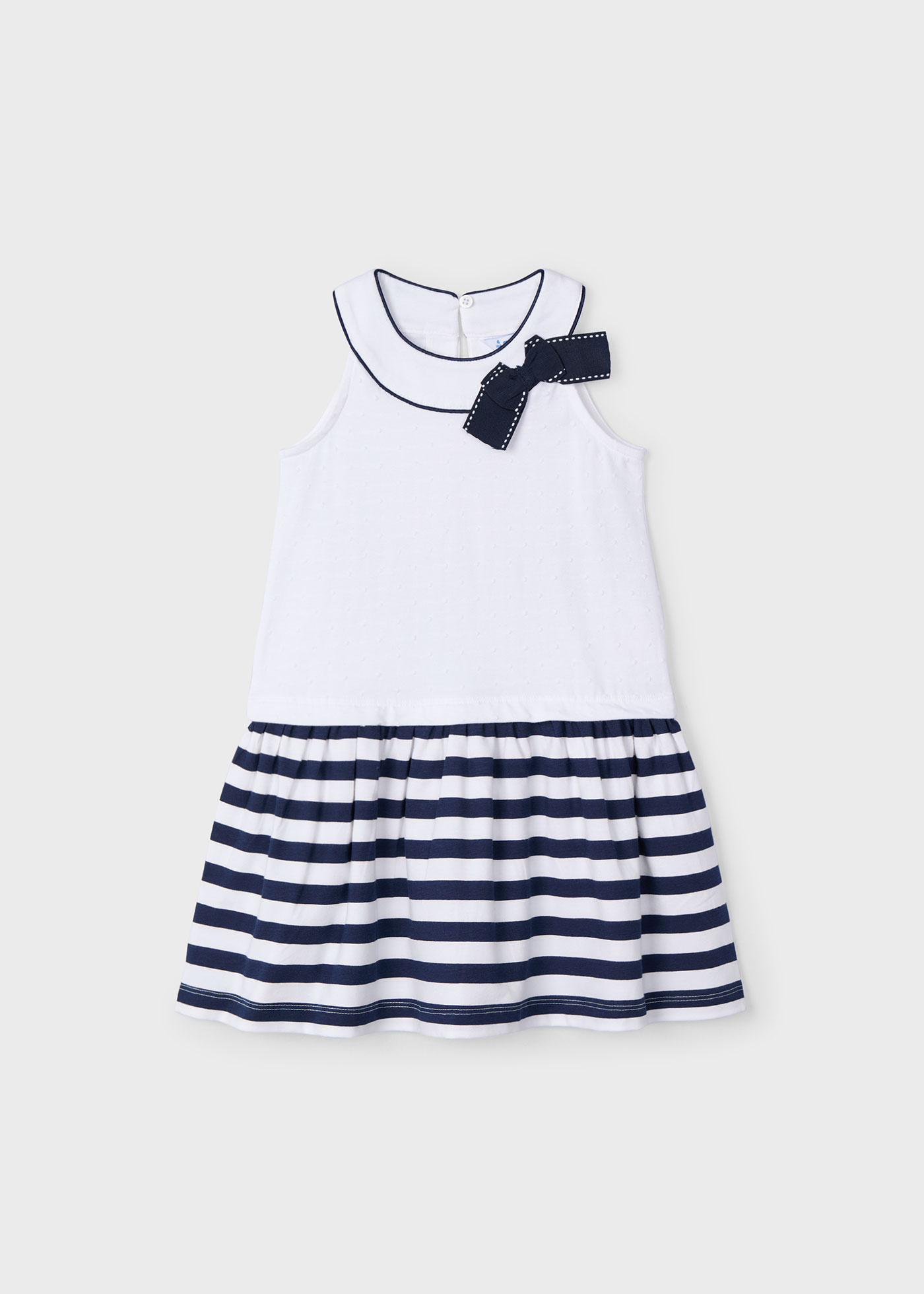 Vestido combinado rayas niña