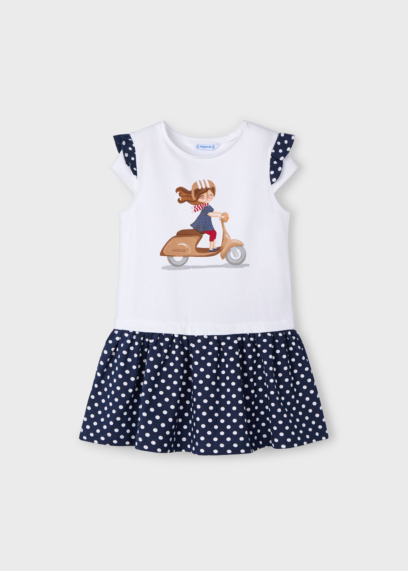 Vestido punto combinado Better Cotton niña