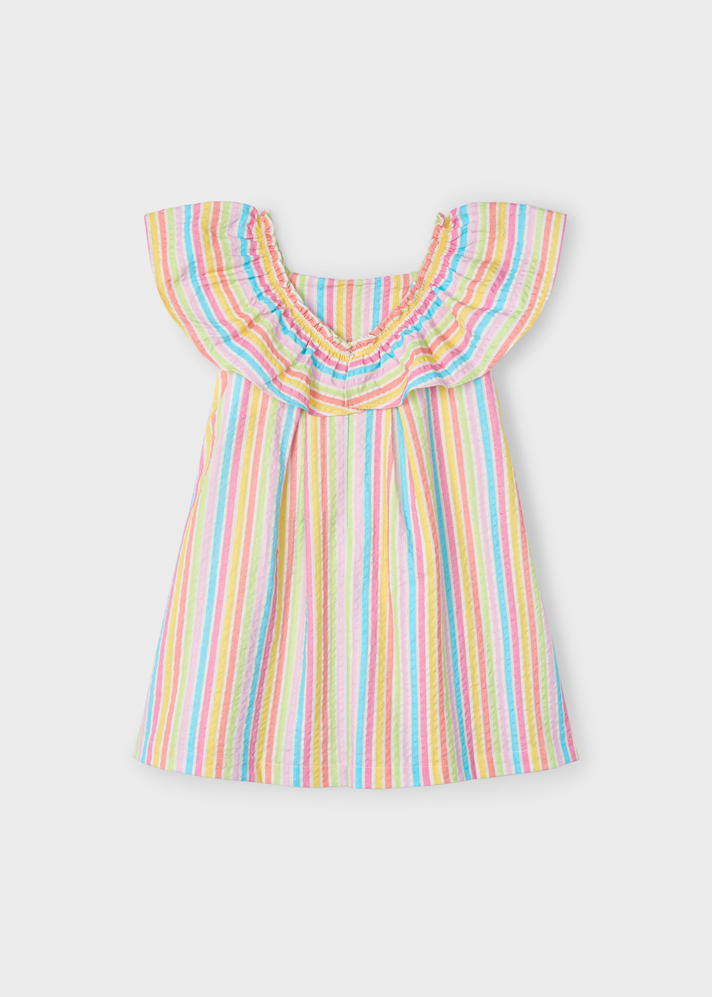 Girl Multi Coloured Striped Dress Better Cotton