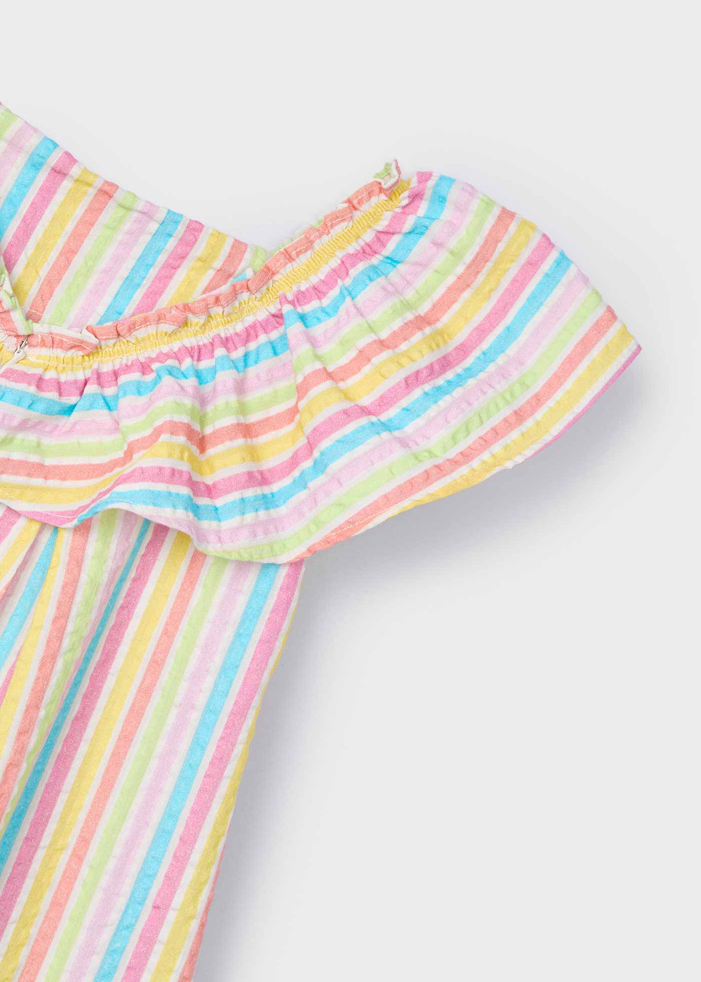Vestito righe multicolore Better Cotton bambina