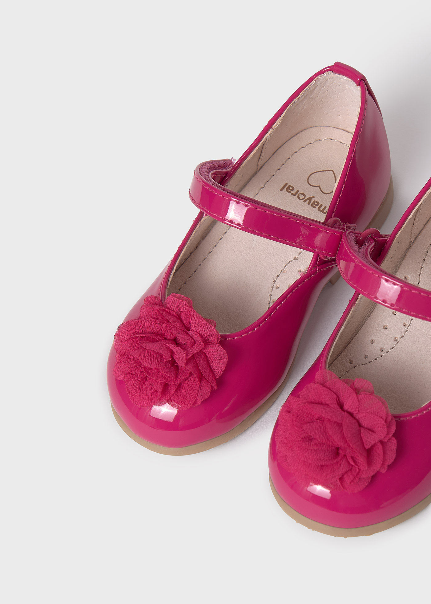 Baby mary jane sustainable patent leather