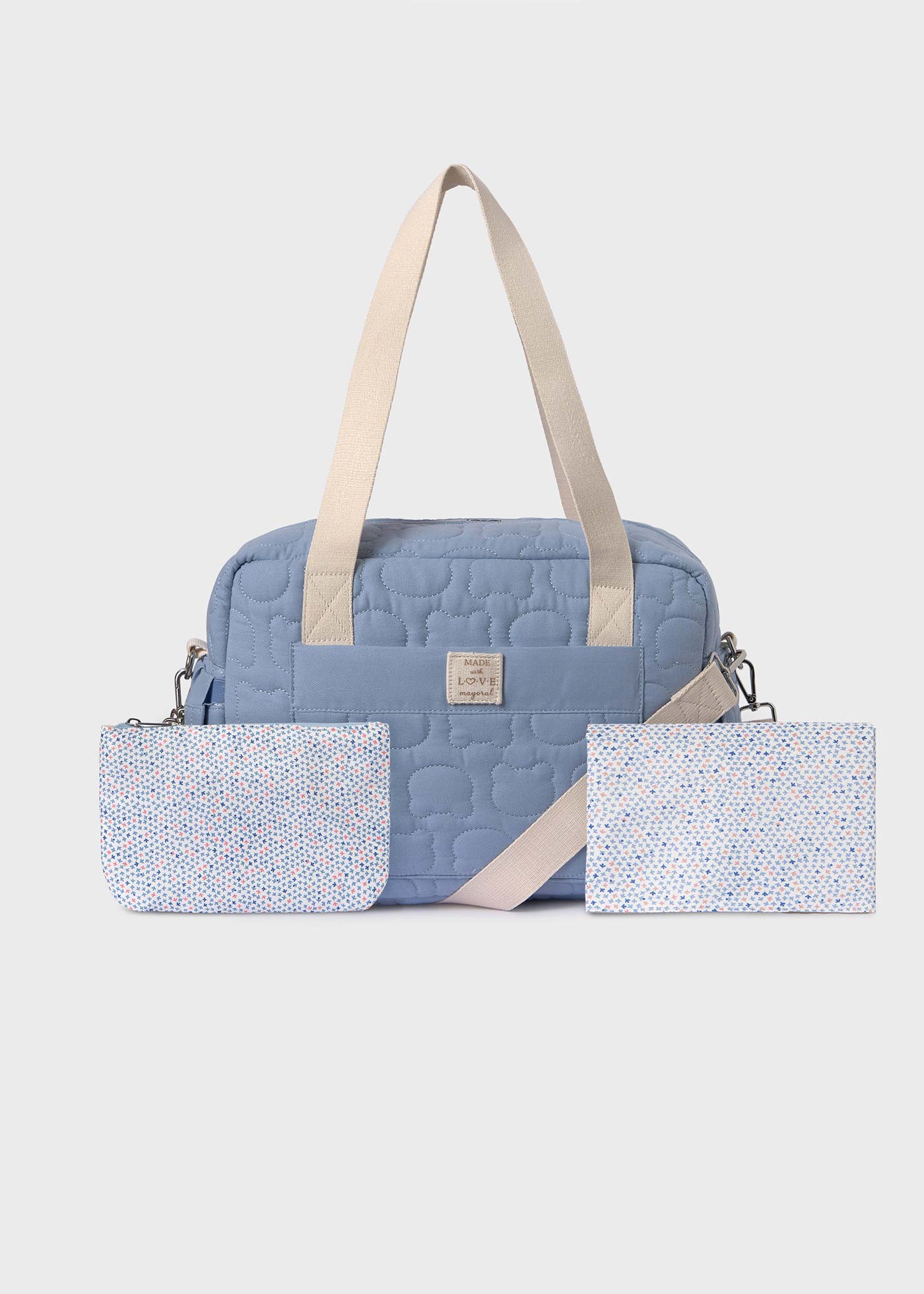 Borsa maternità trapuntata con accessori neonato