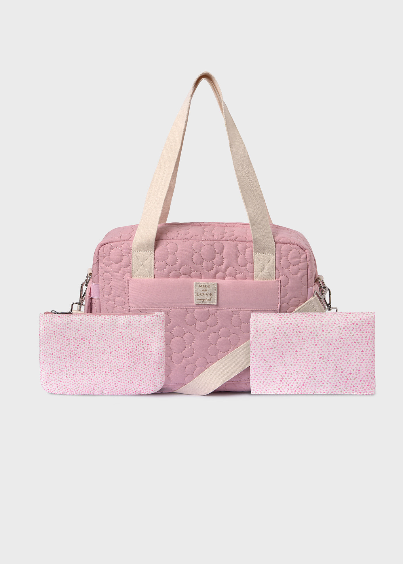 Sac de maternité matelassé avec accessoires bébé