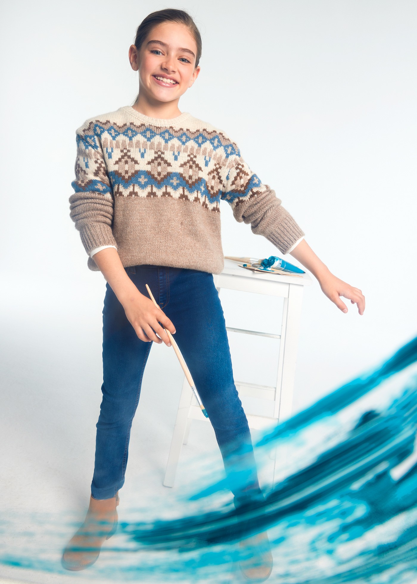 Jeanshose skinny basic Teenager Mädchen