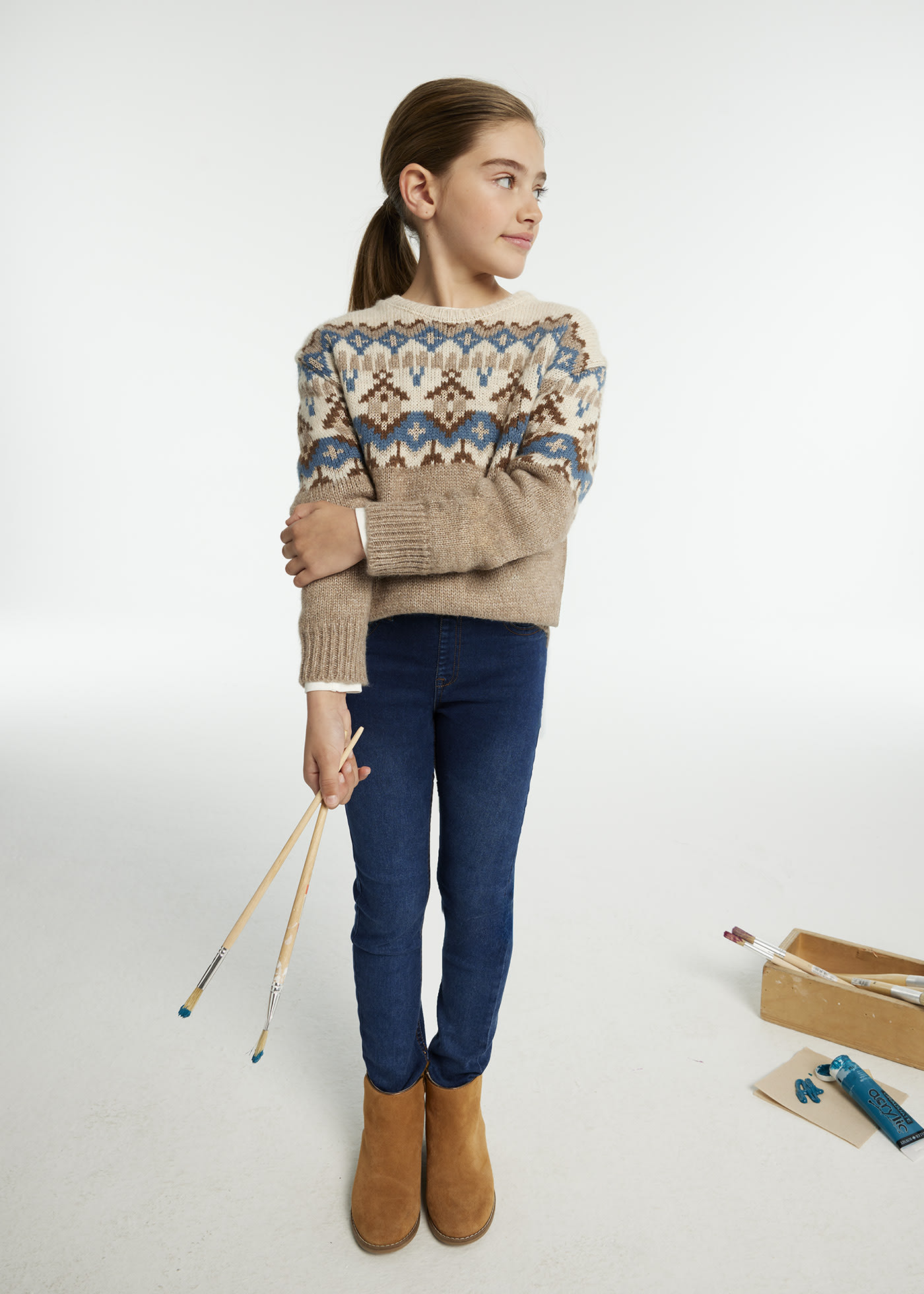 Jeanshose skinny basic Teenager Mädchen