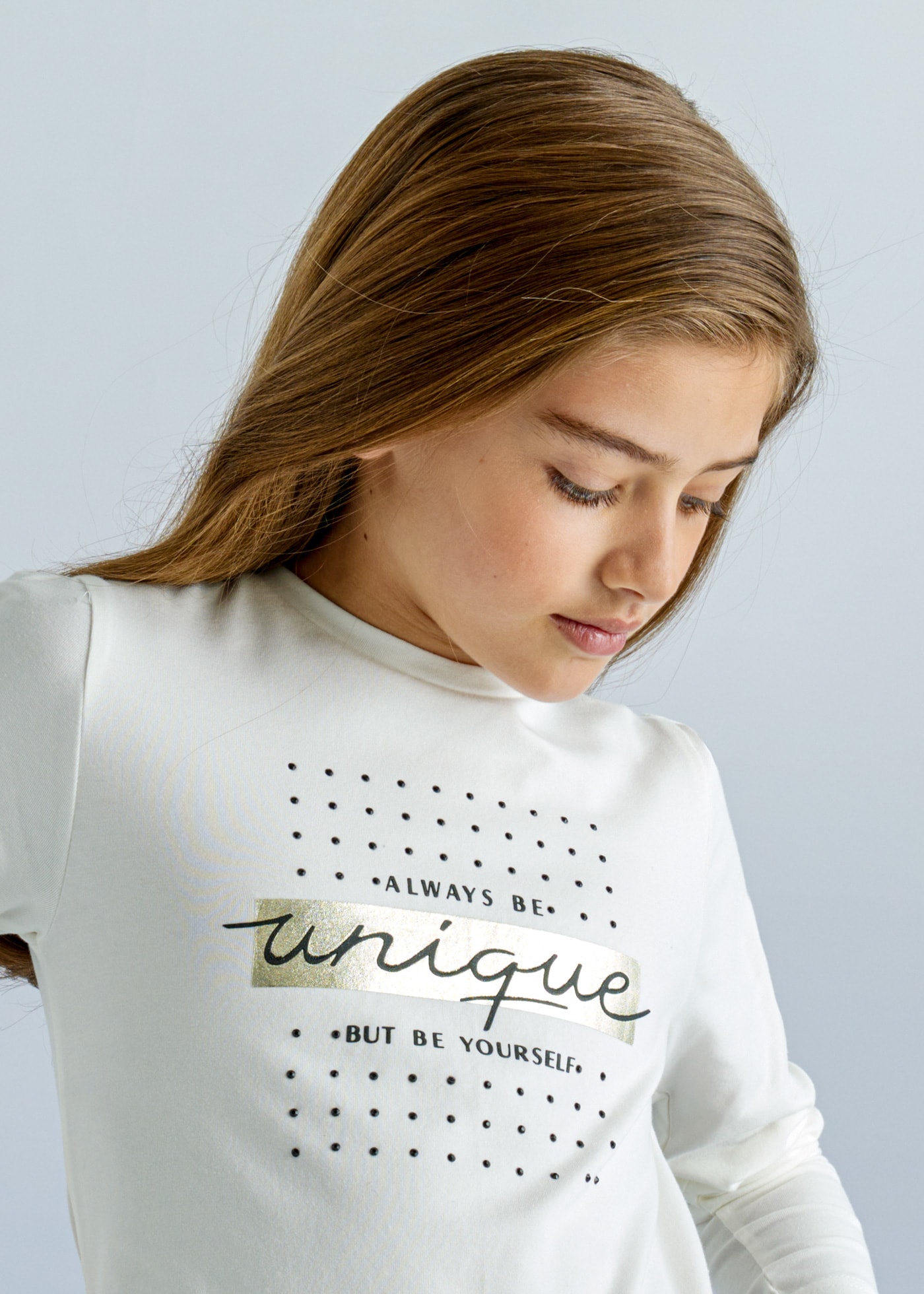 T-shirt basique texte fille