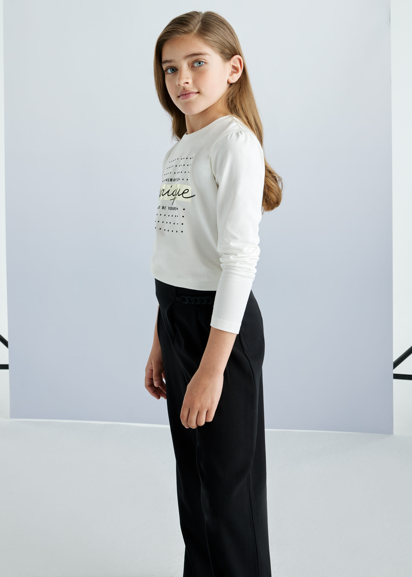 Shirt basic Text Teenager Mädchen