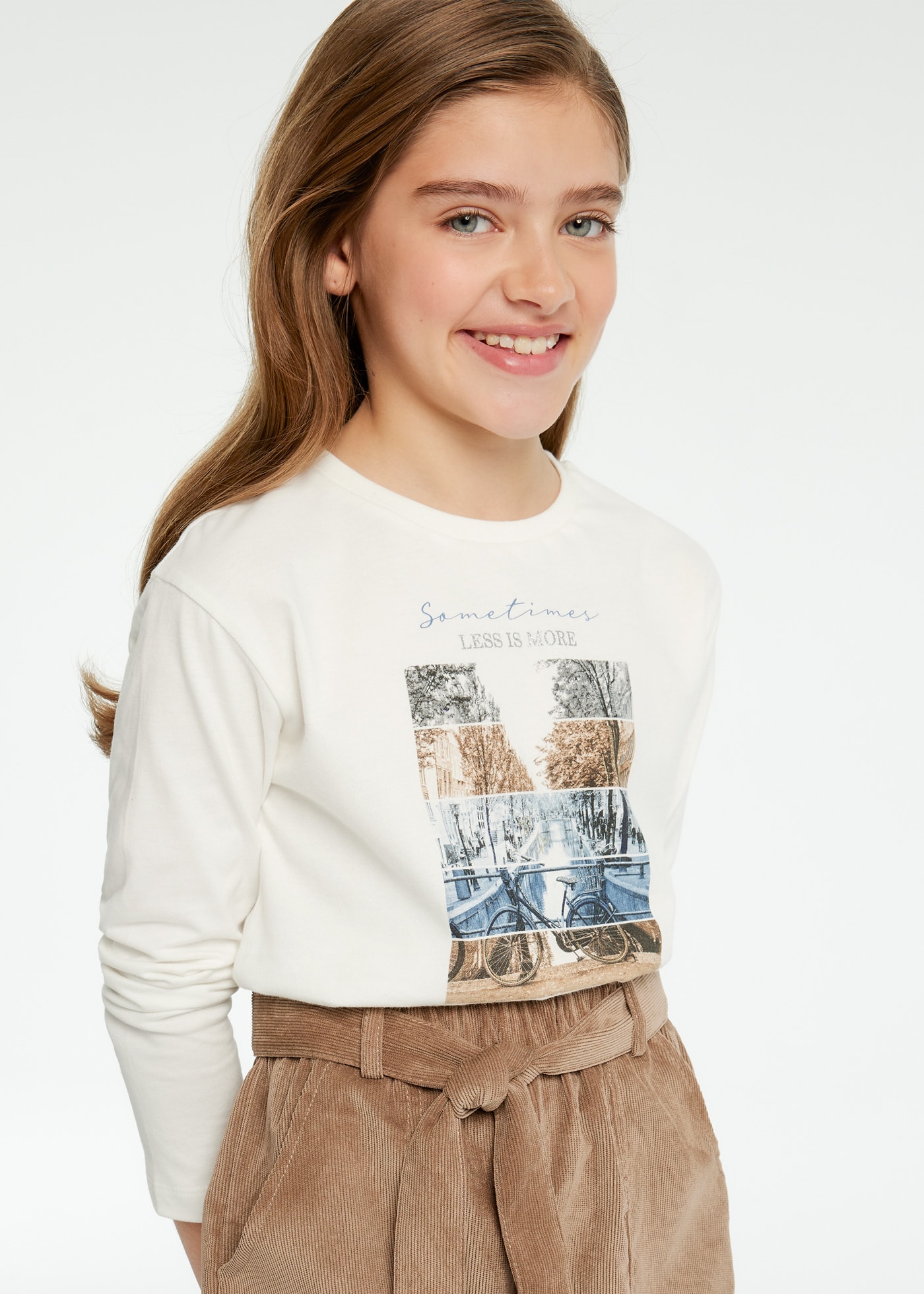Тениска с фото щампа за момиче