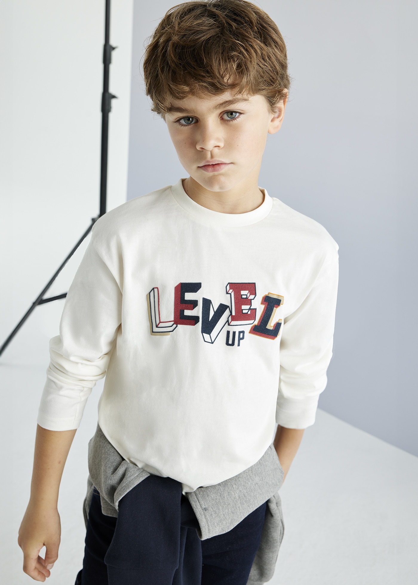 Boy Embossed Text T-Shirt