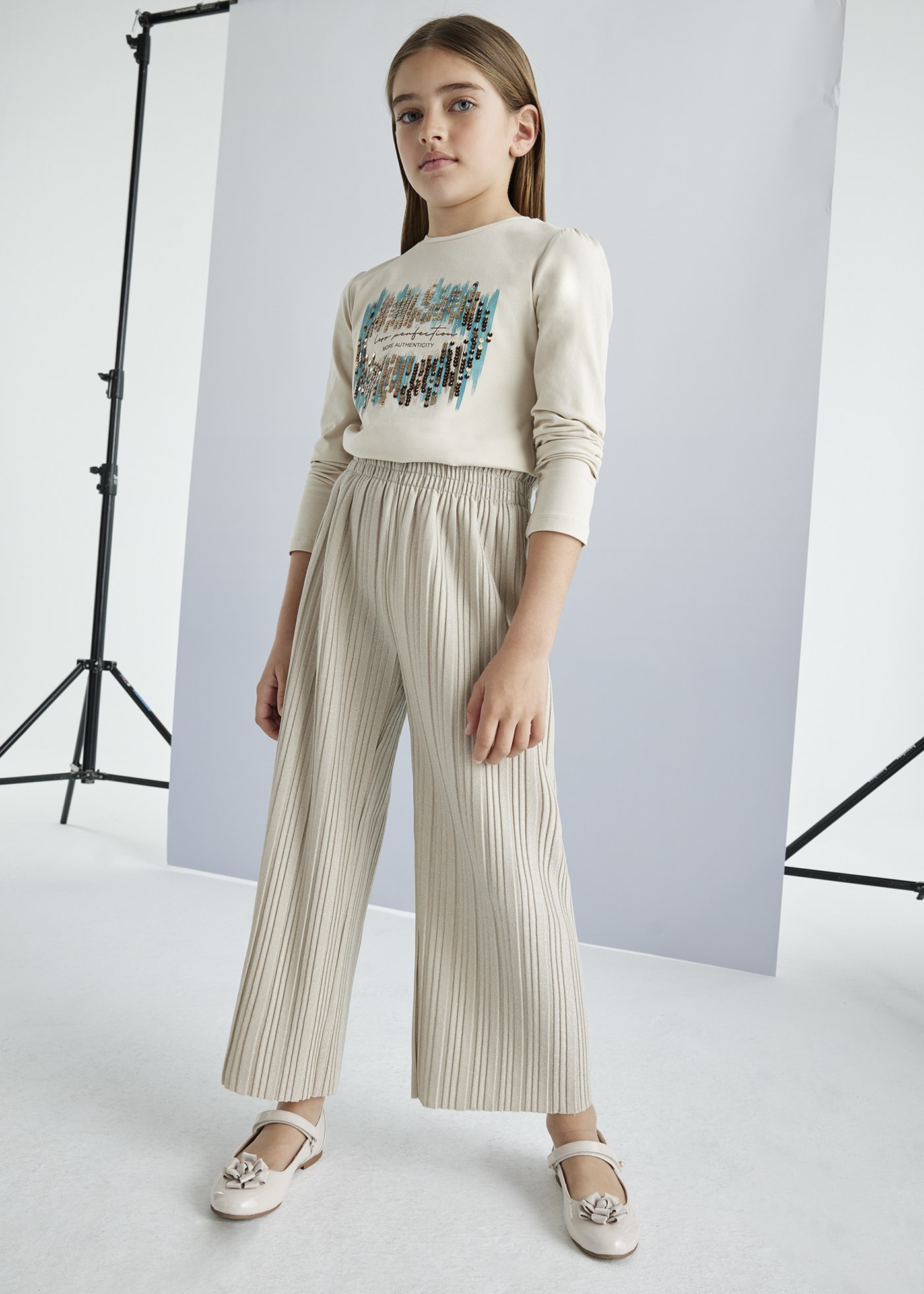 Girl Pleated Trousers