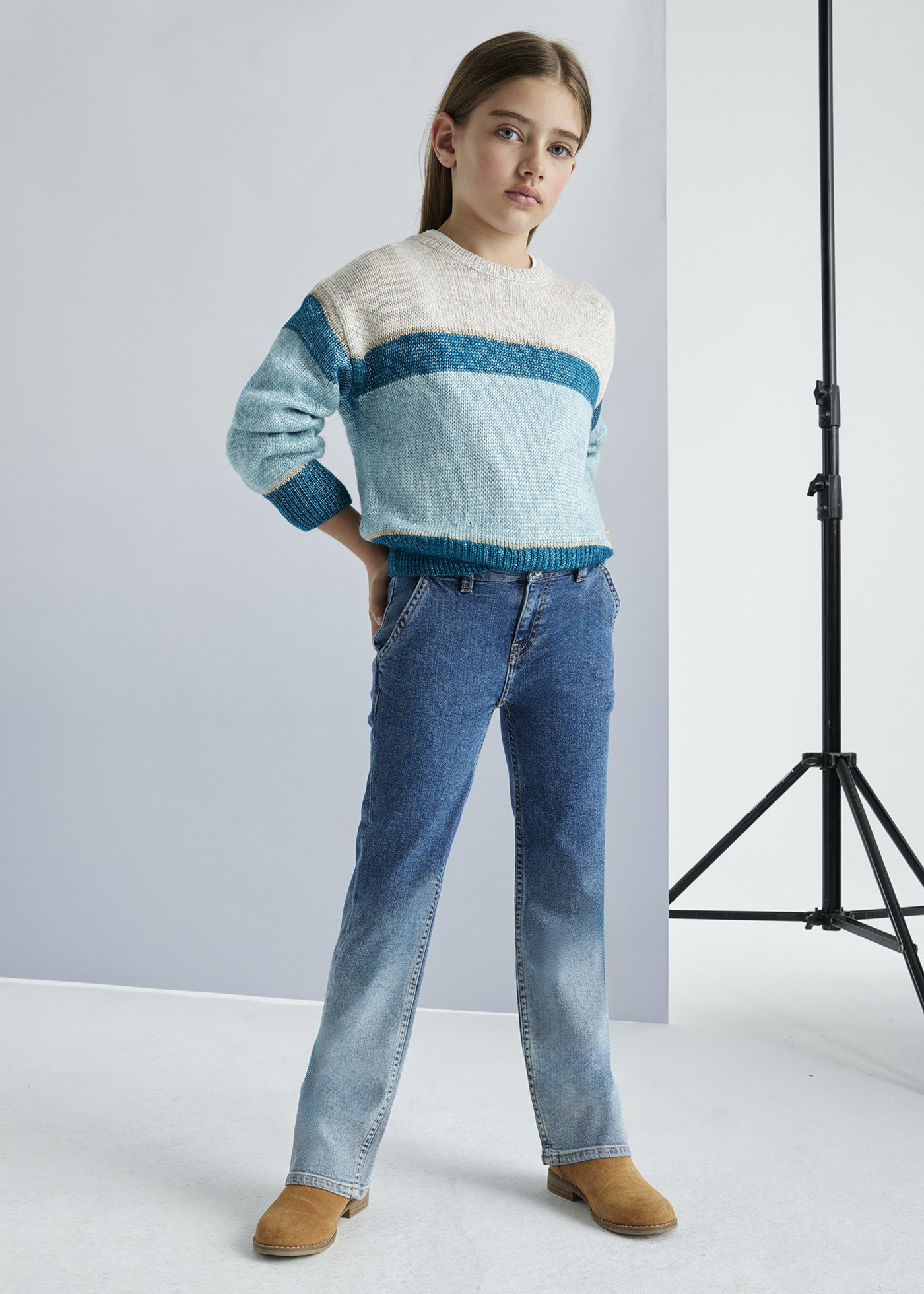 Color gradient jeans girls
