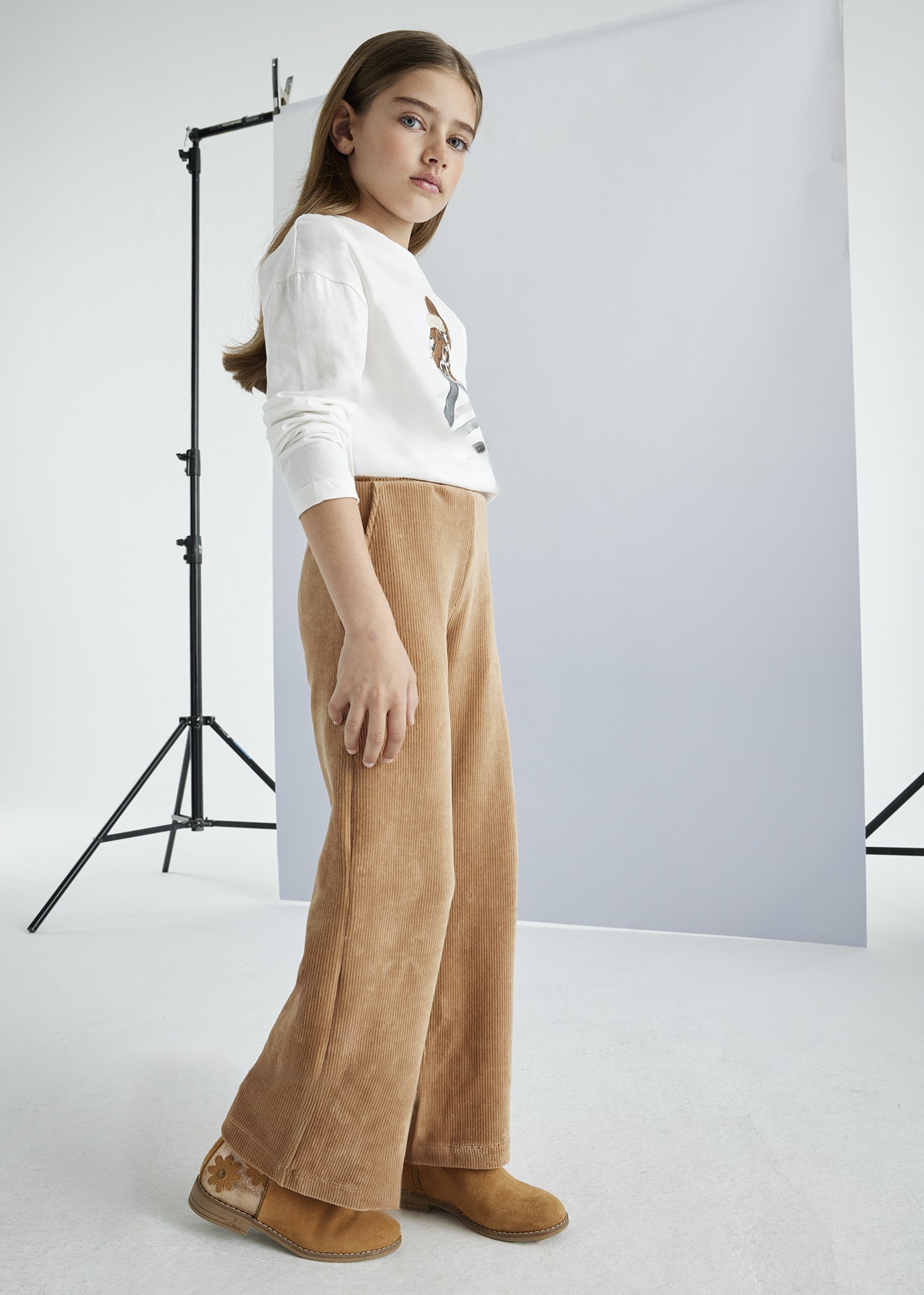 Girl Corduroy Flared Trousers