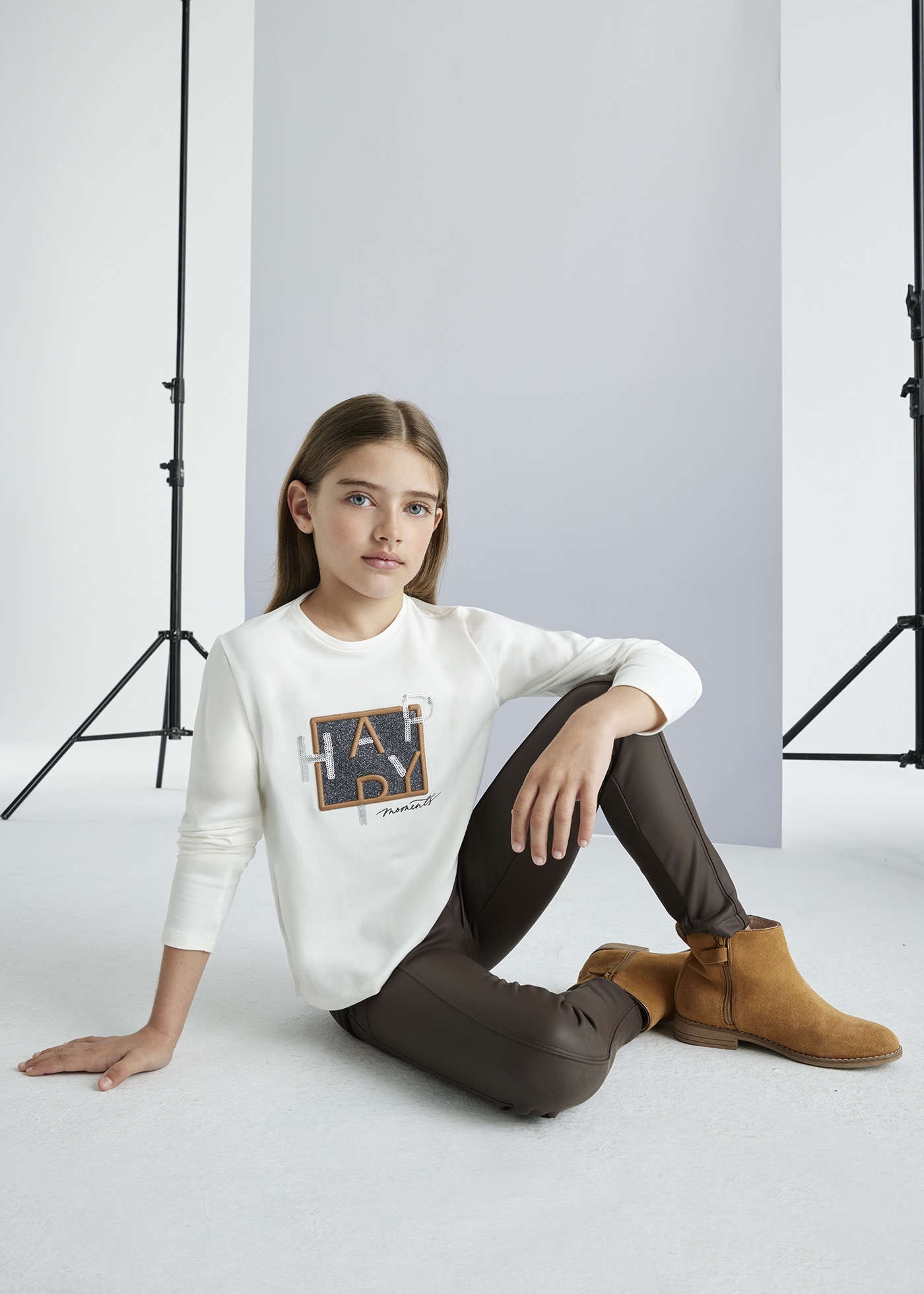 Leggings similpelle ragazza
