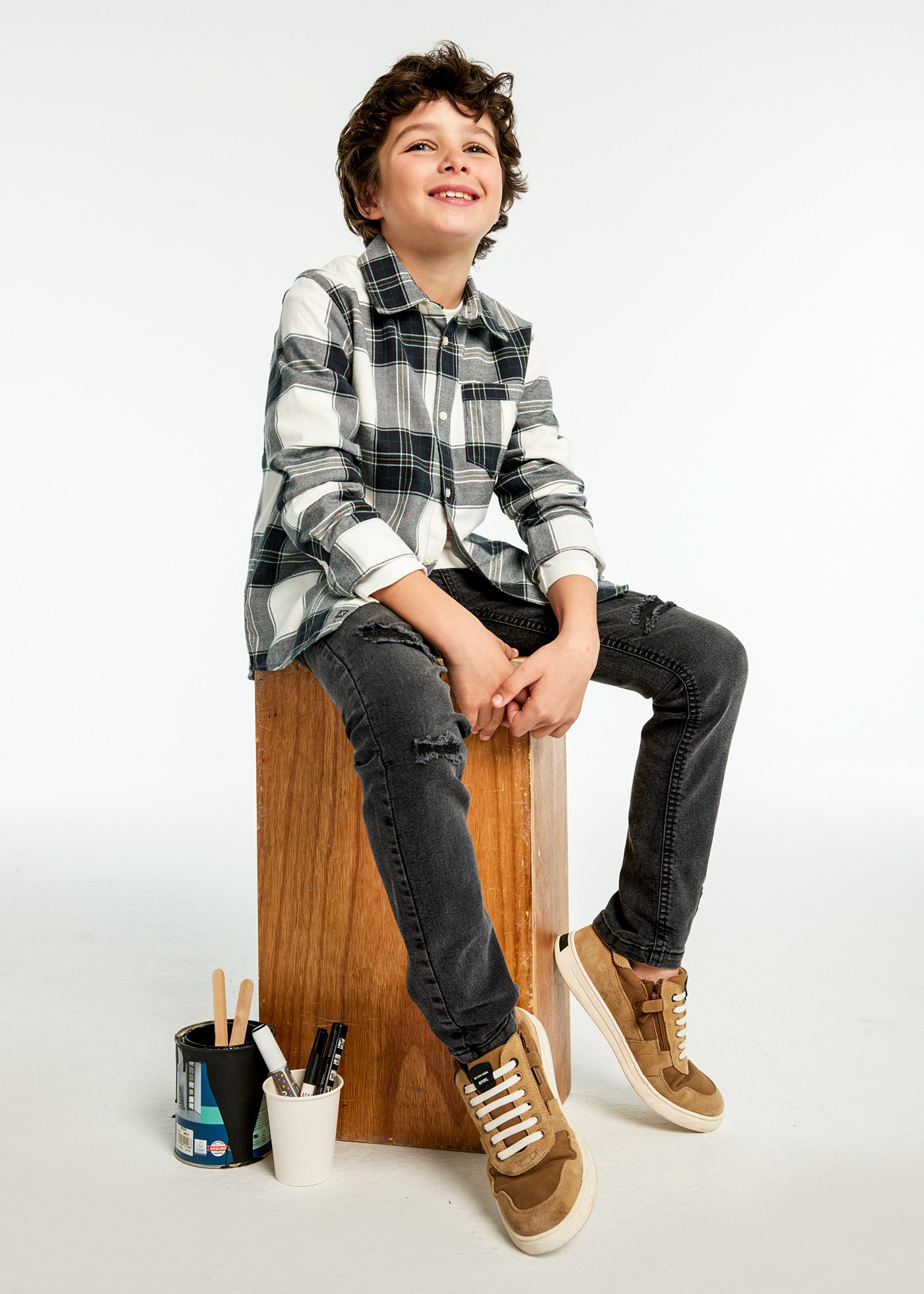 Plaid flannel shirt for boys